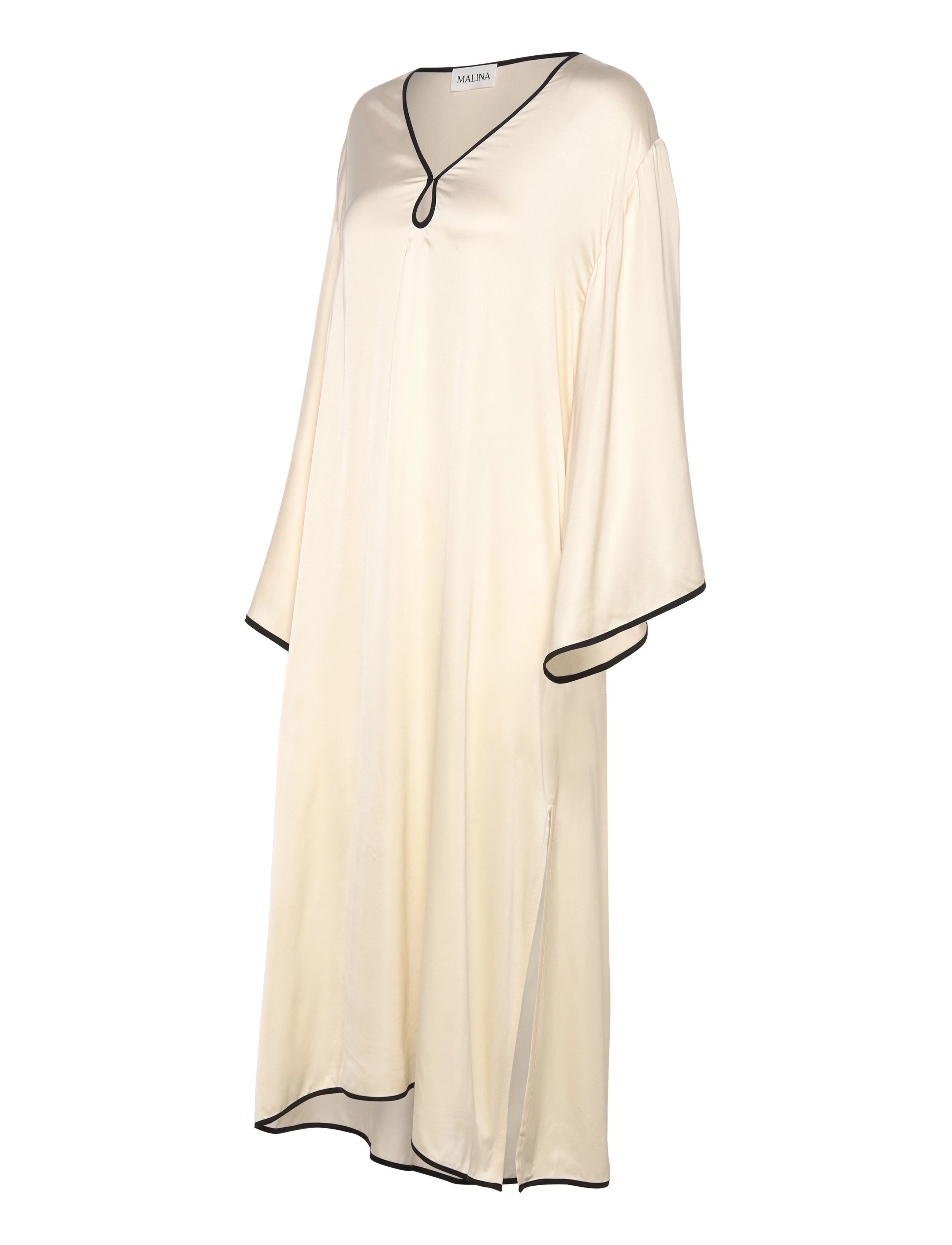 Malina - Briony satin kaftan dress - sommerkleider - vanilla - 4