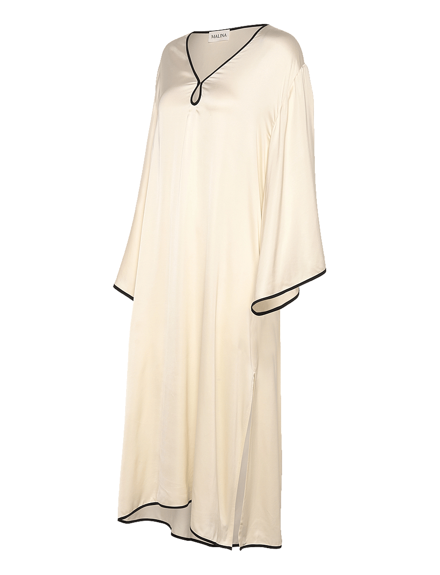 Malina - Briony satin kaftan dress - robes d'été - vanilla - 4