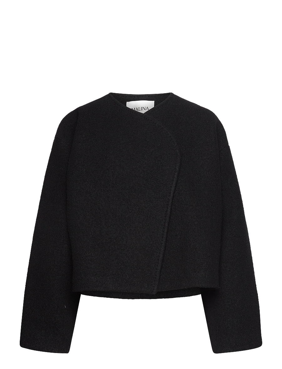 Malina - Elia Cropped wool blend jacket - wool jackets - black - 1