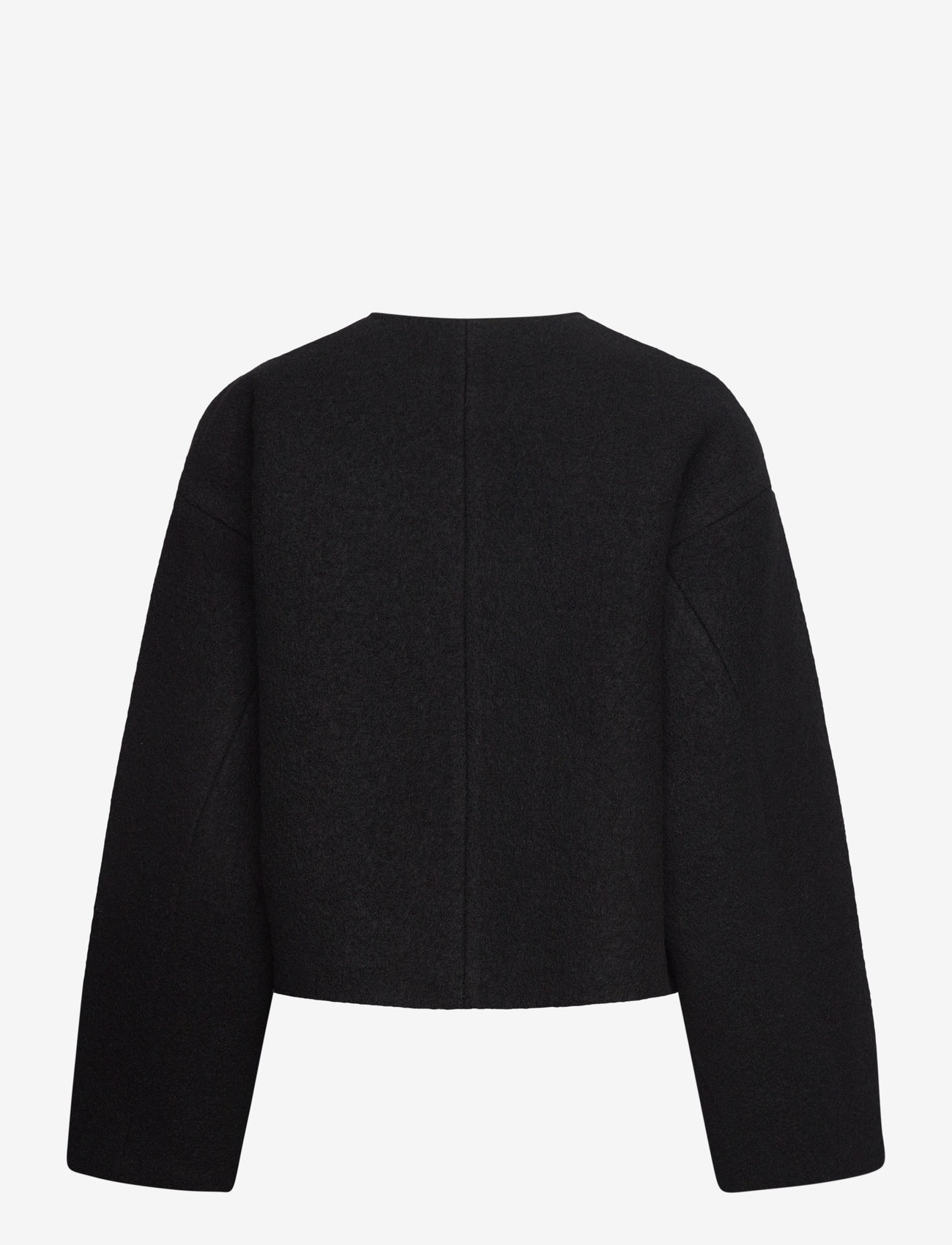 Malina - Elia Cropped wool blend jacket - herbstjacken - black - 1