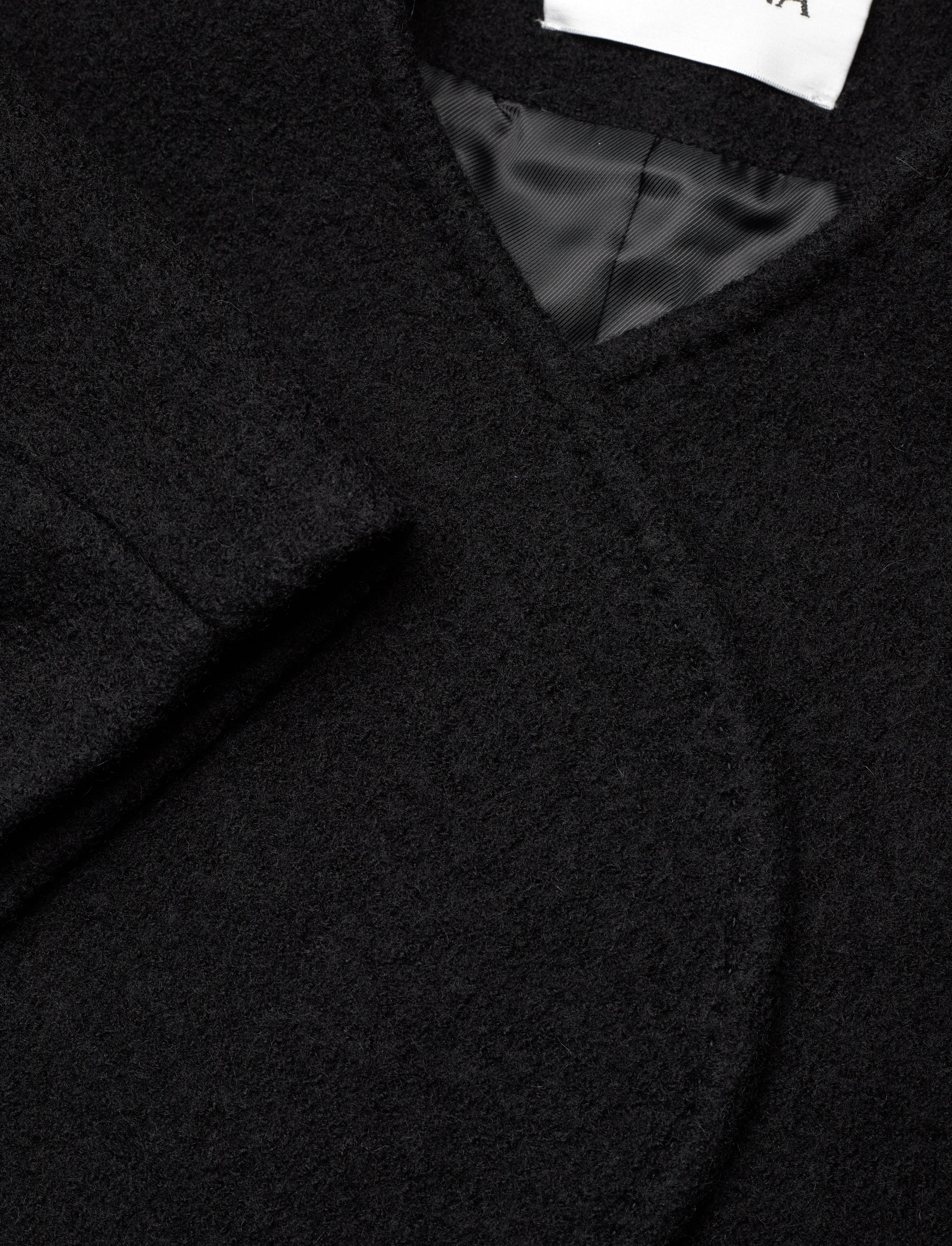 Malina - Elia Cropped wool blend jacket - yttertøy - black - 3