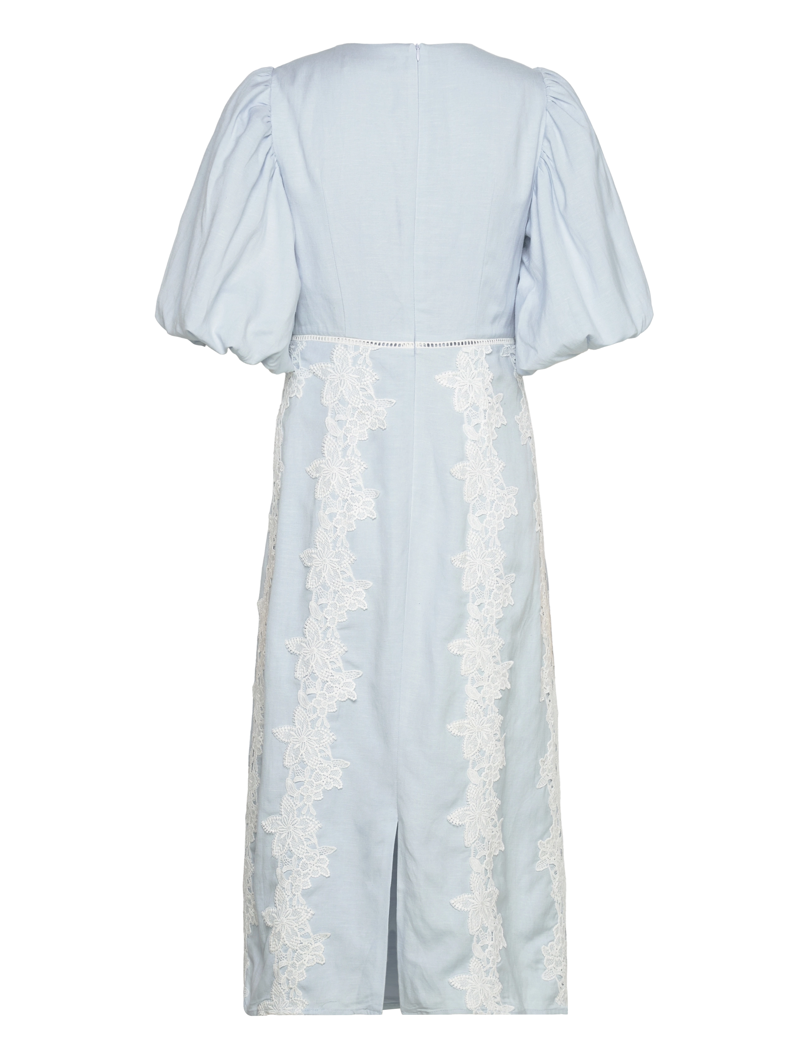 Malina - Rudy embroidered linen midi dress - light blue - 2