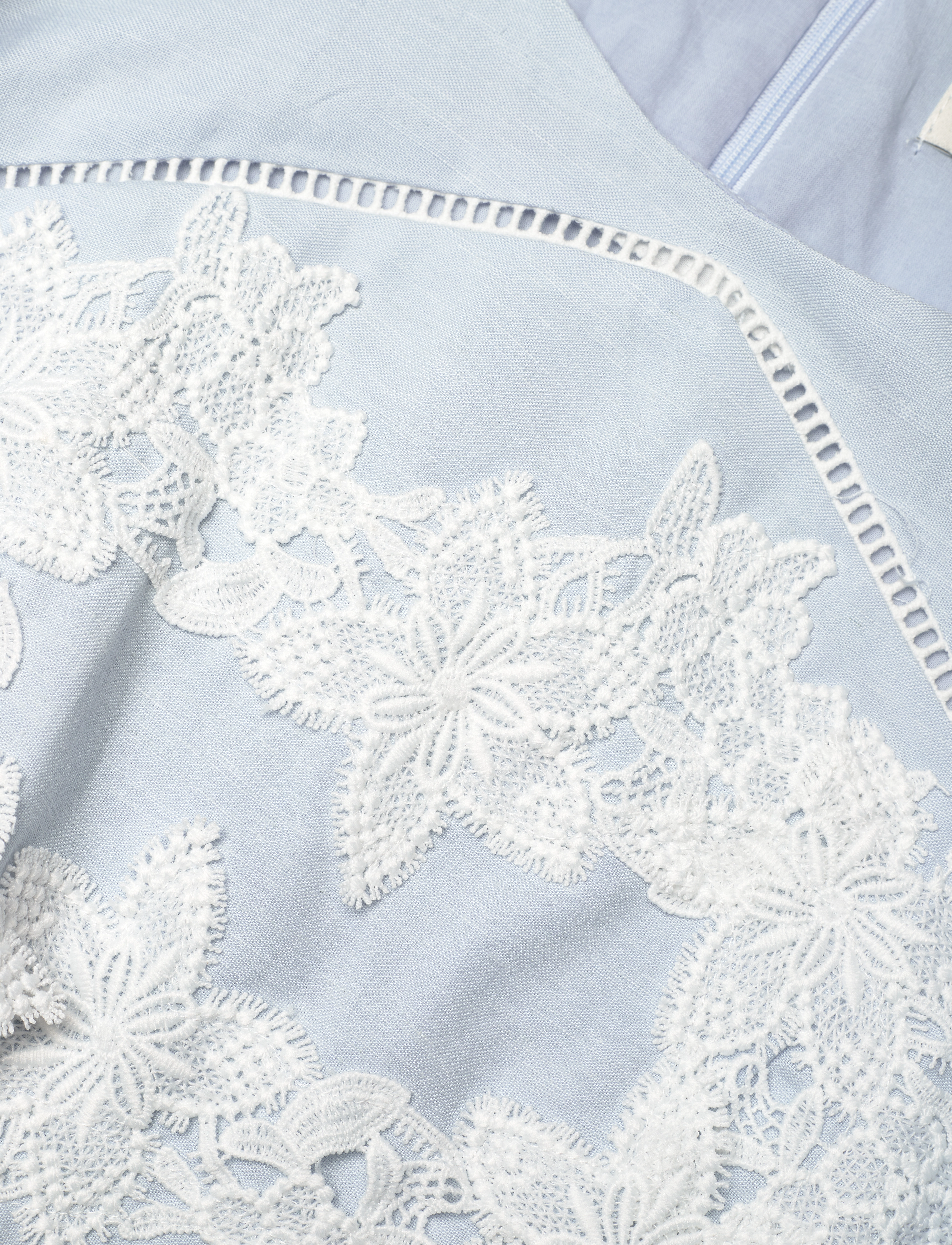 Malina - Rudy embroidered linen midi dress - light blue - 3