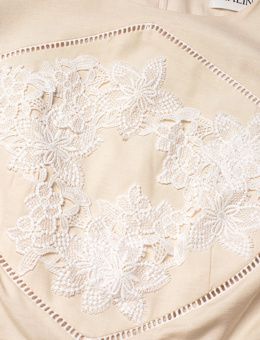 Malina - Rudy embroidered linen midi dress - midikleider - vanilla - 5