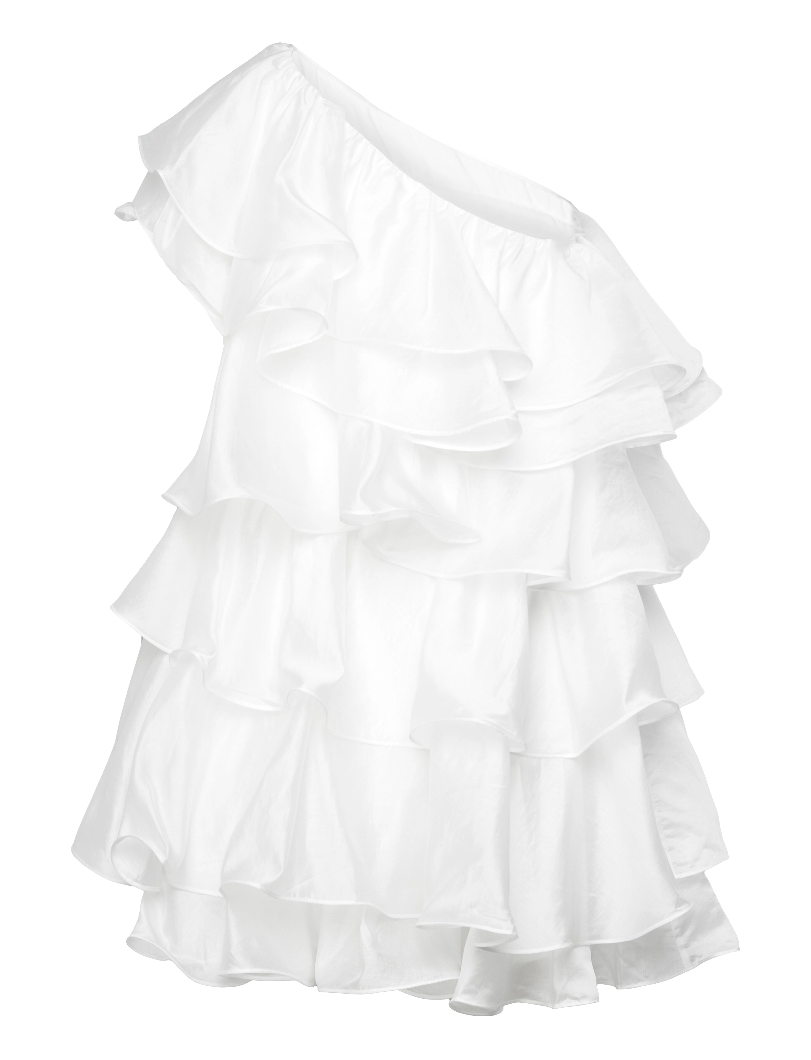 Malina - Amber one shoulder frill mini dress - white - 2