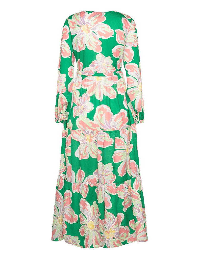 Malina - Casey long sleeve maxi dress - green lily - 1