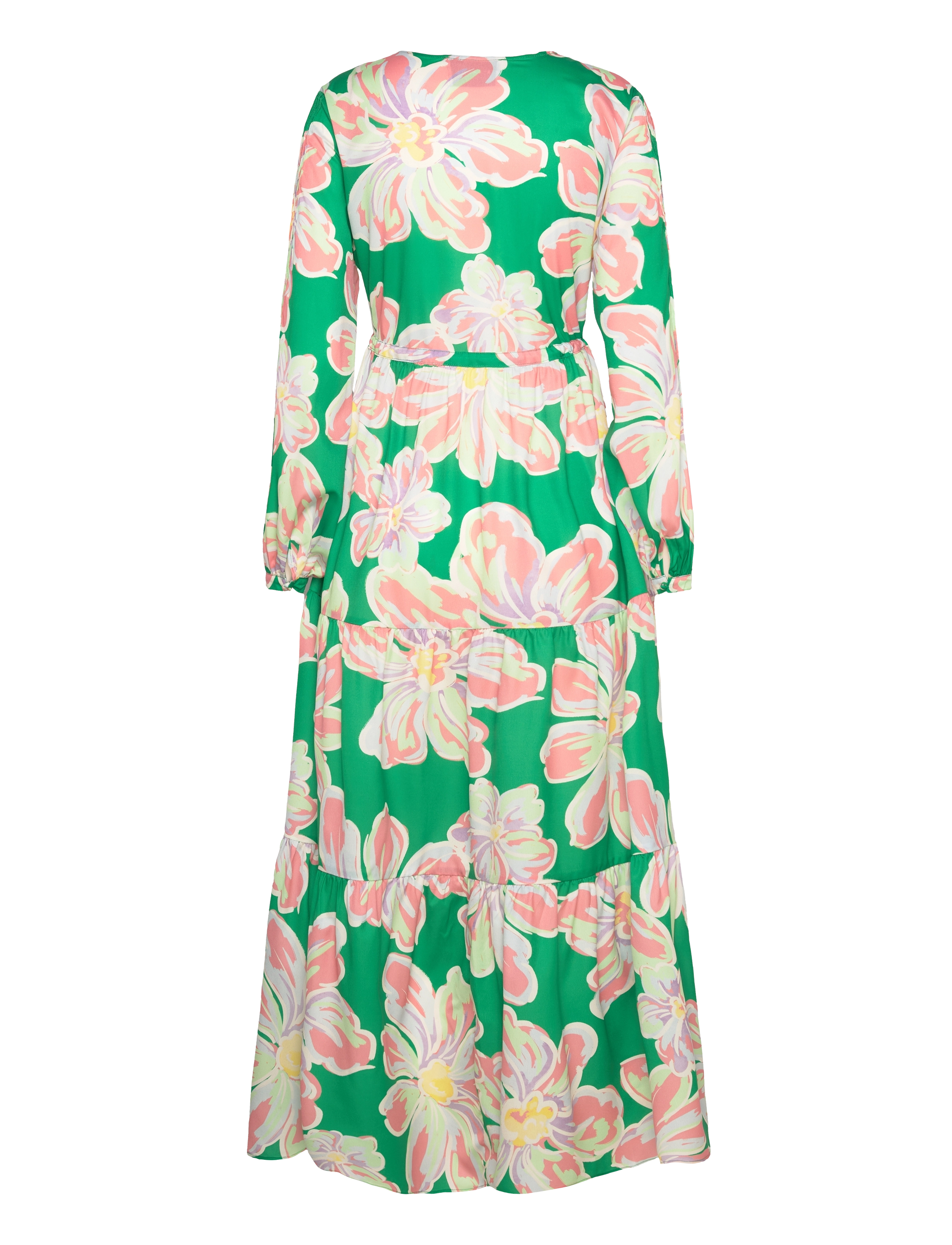 Malina - Casey long sleeve maxi dress - green lily - 1