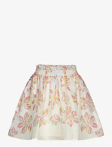 Nina silk blend wide mini skirt, Malina