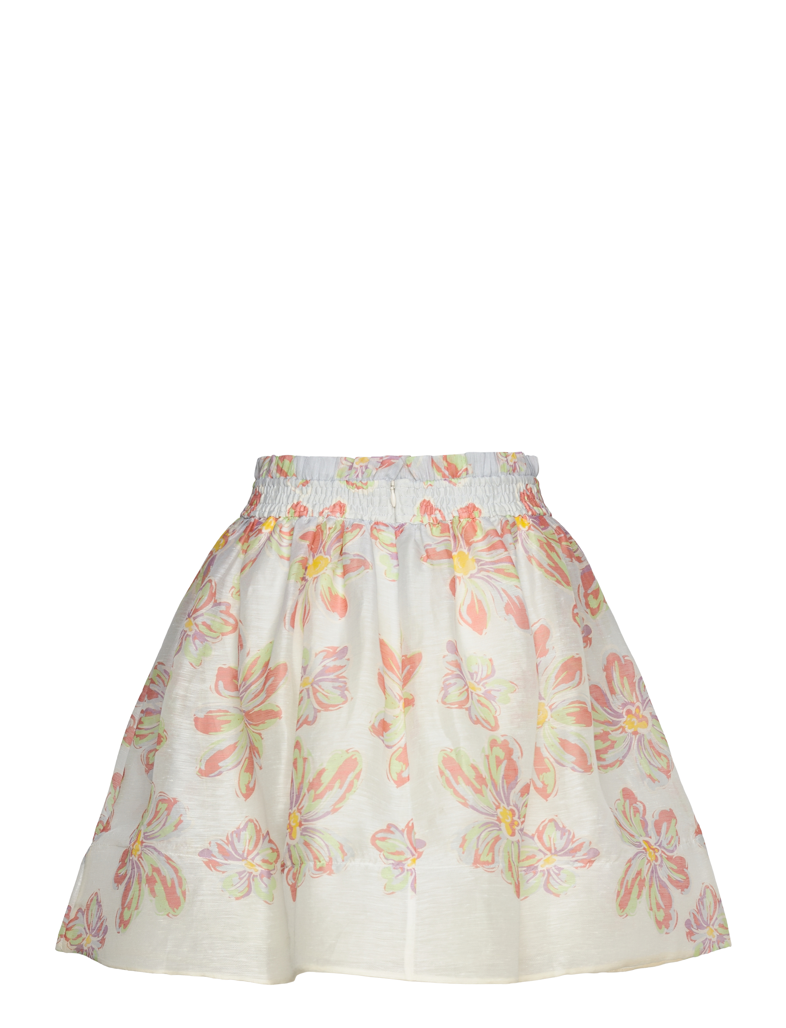Malina - Nina silk blend wide mini skirt - miniseelikud - blue lily - 2