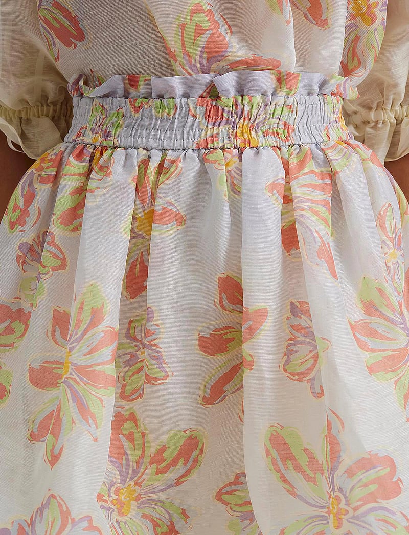 Malina - Nina silk blend wide mini skirt - korte nederdele - blue lily - 5