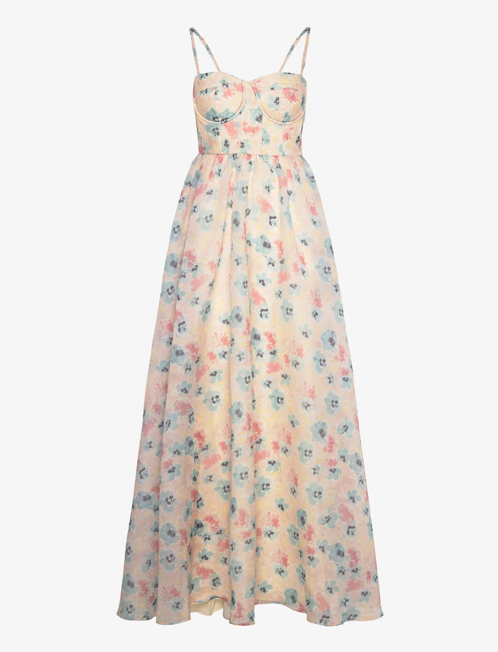 Malina - Leonor organza maxi dress - robes de soirée - florals - 1
