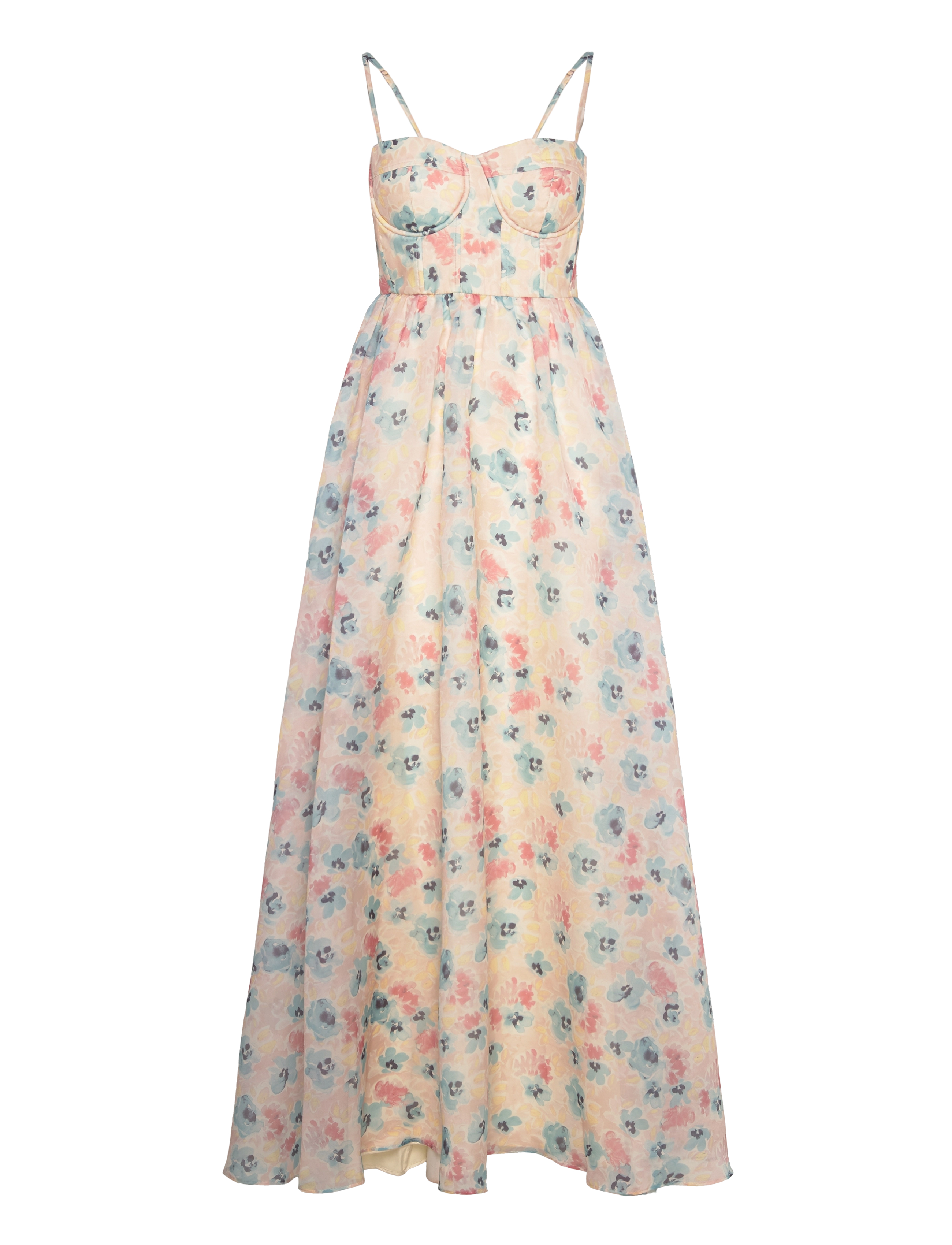 Malina - Leonor organza maxi dress - florals - 1