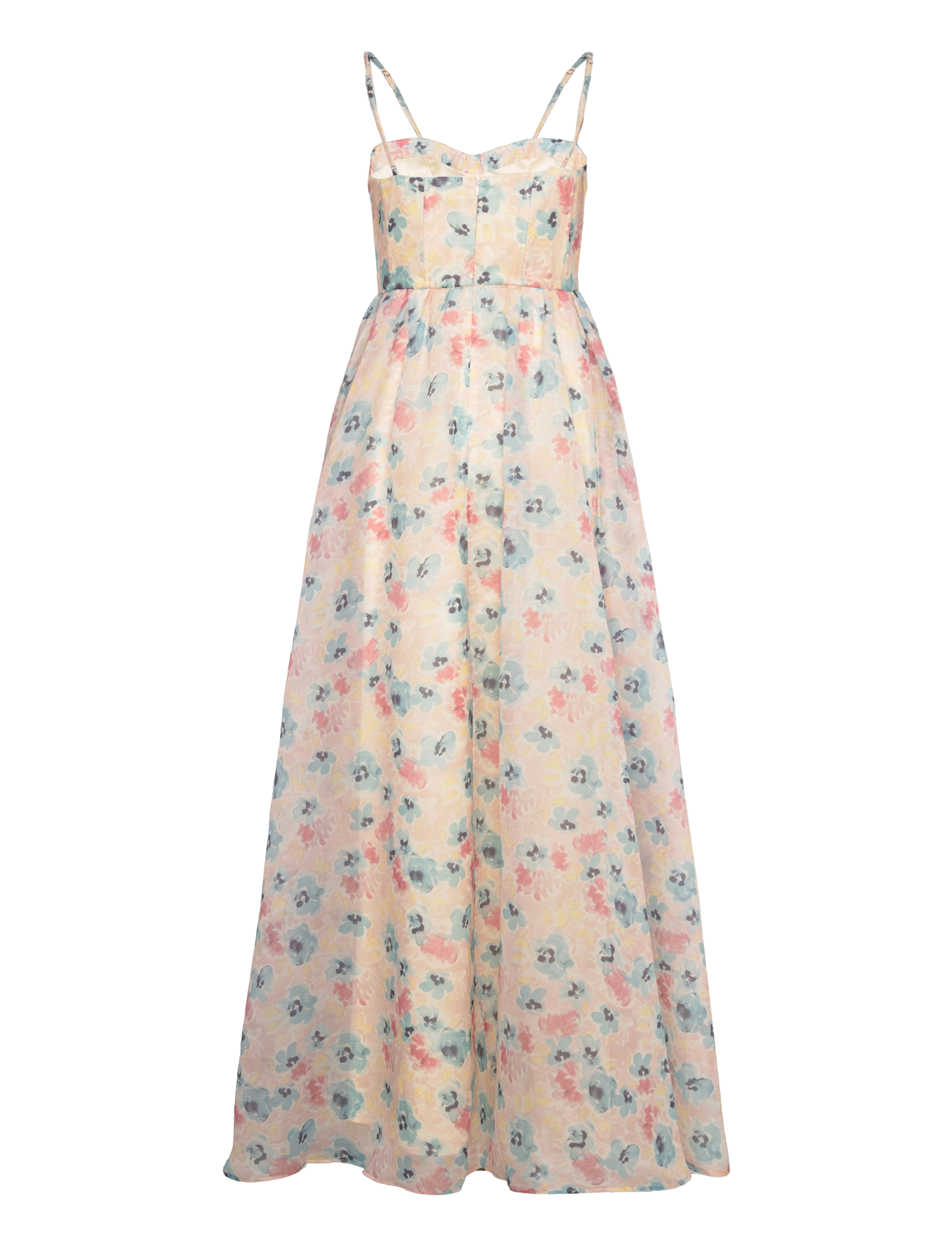 Malina - Leonor organza maxi dress - aftonklänningar - florals - 2