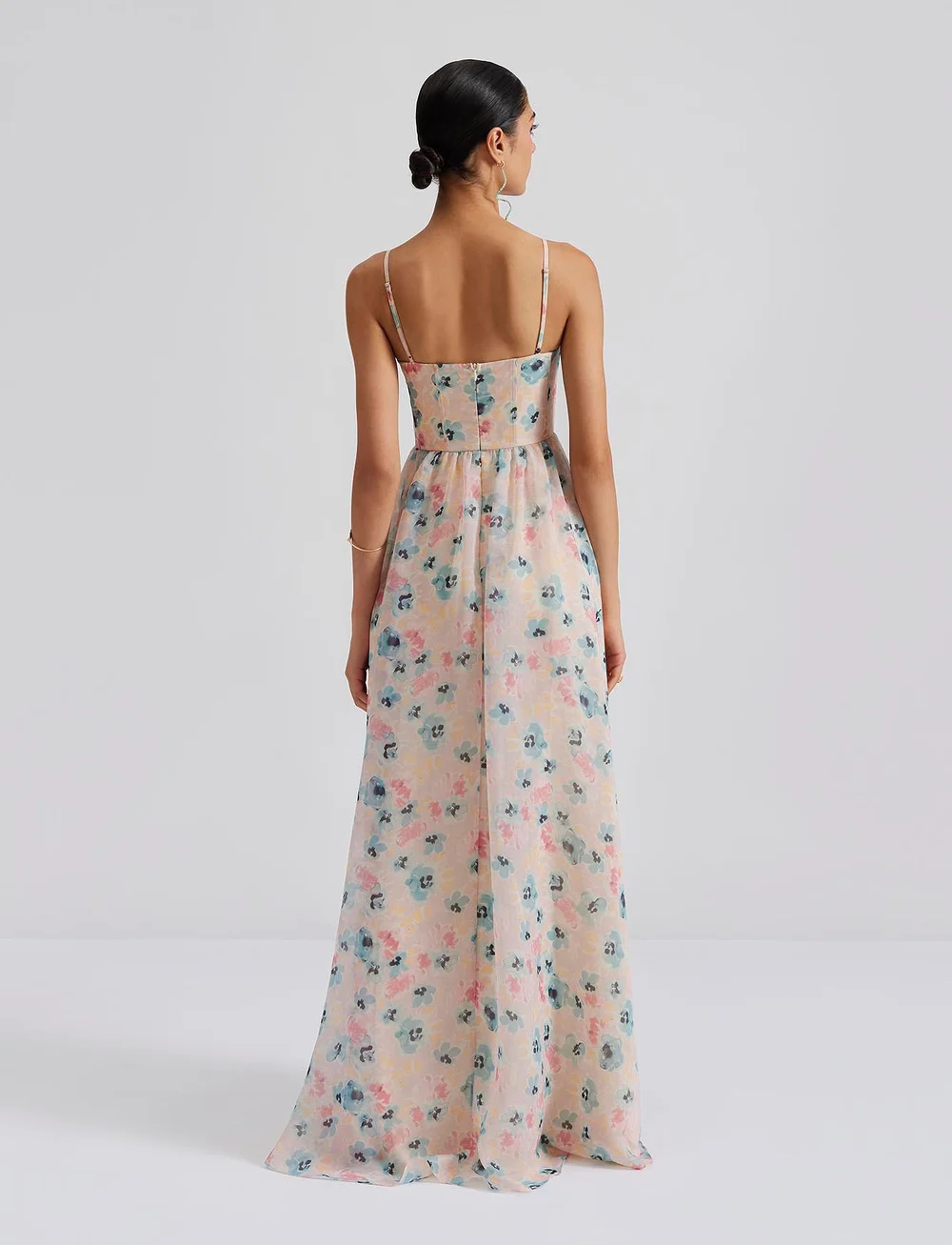 Malina - Leonor organza maxi dress - robes de soirée - florals - 3