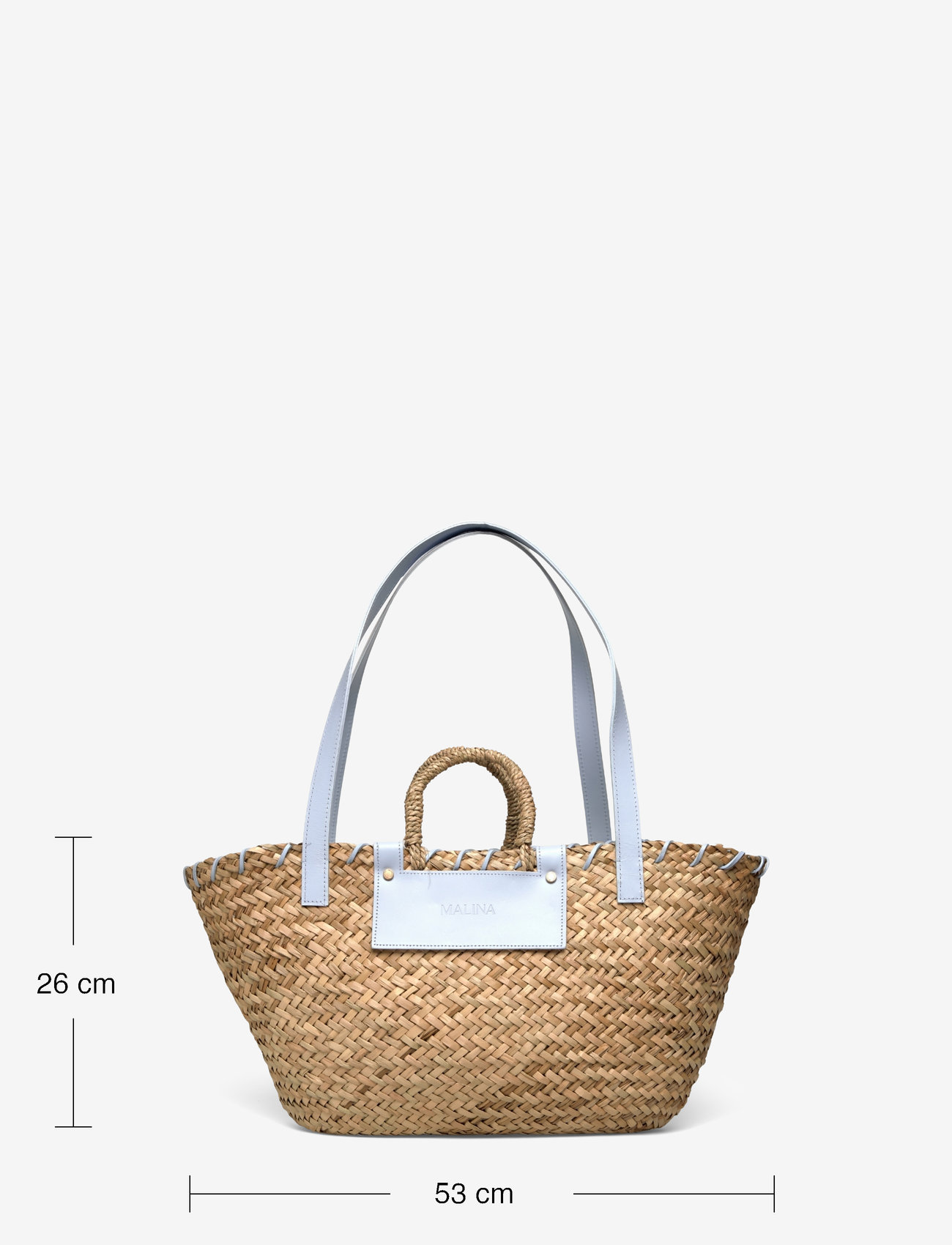 Malina - Willow straw bag - shoppers - pastel blue - 5