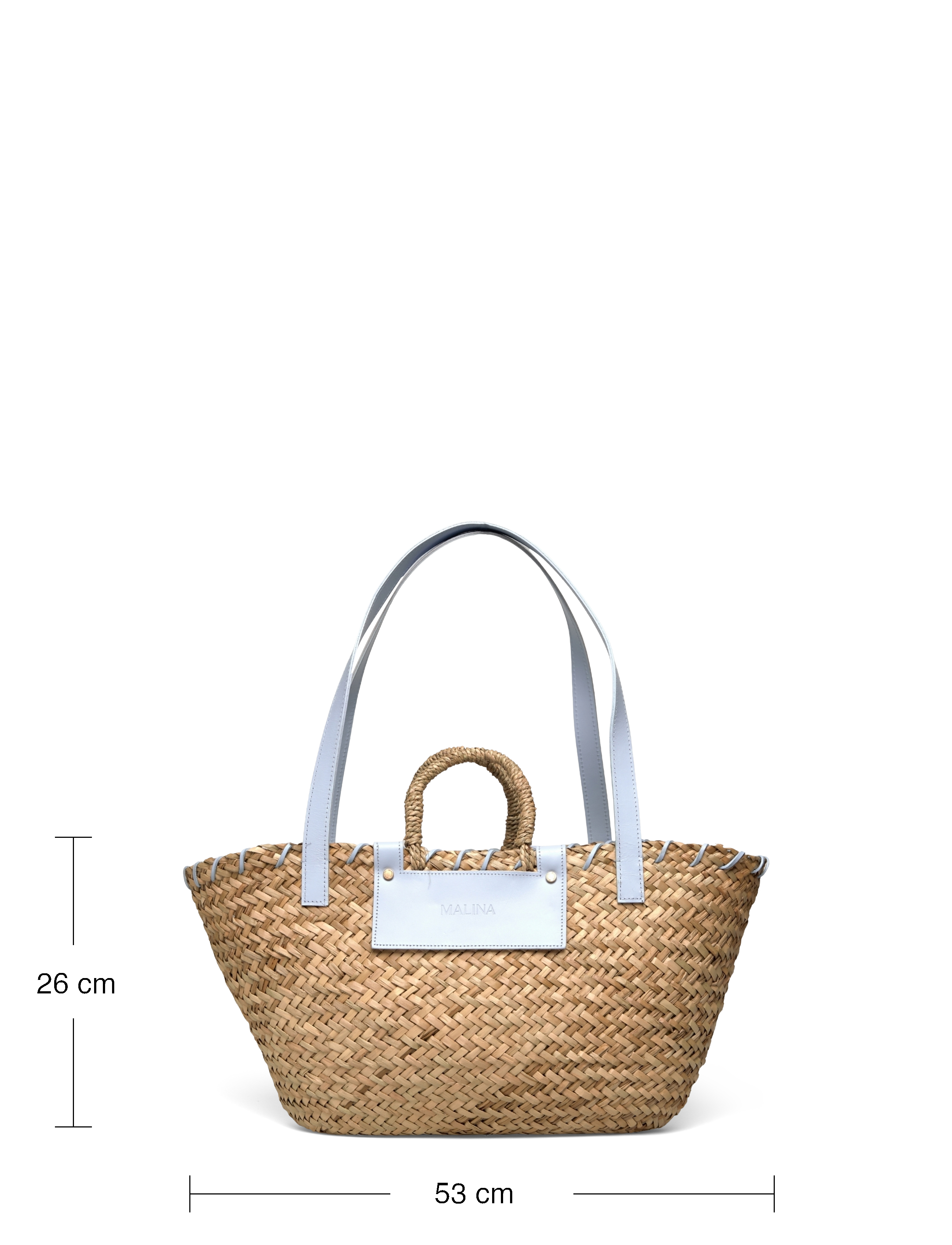 Malina - Willow straw bag - shoppingväskor - pastel blue - 5