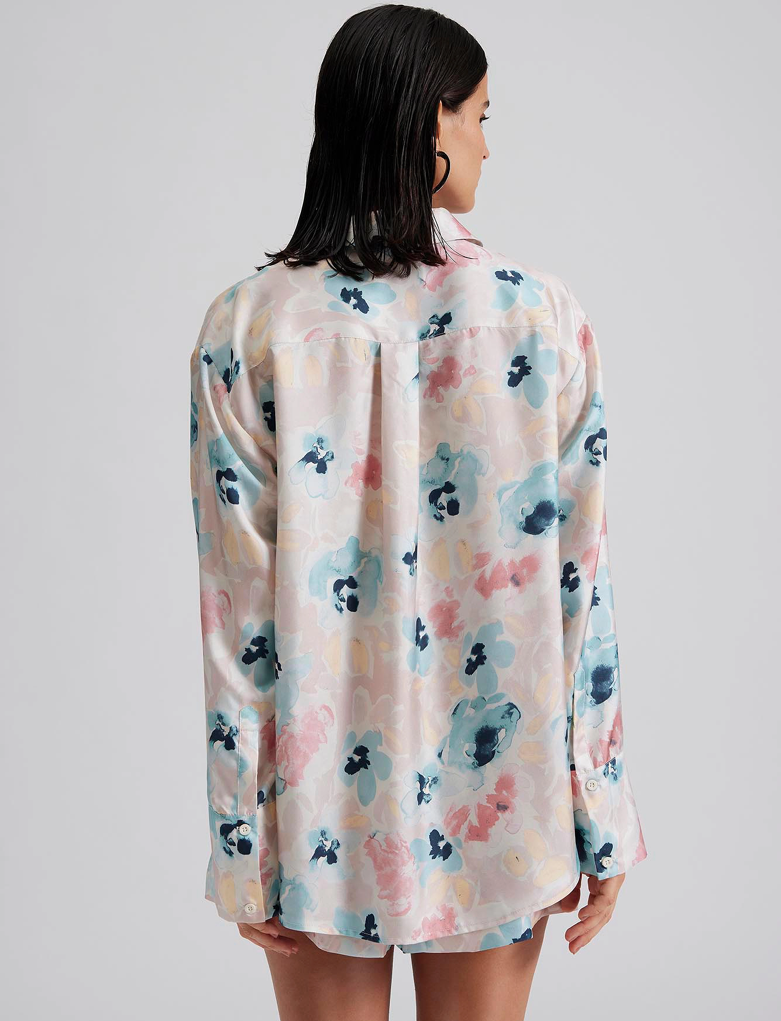 Malina - Felicity Silk Shirt - langærmede skjorter - florals - 3