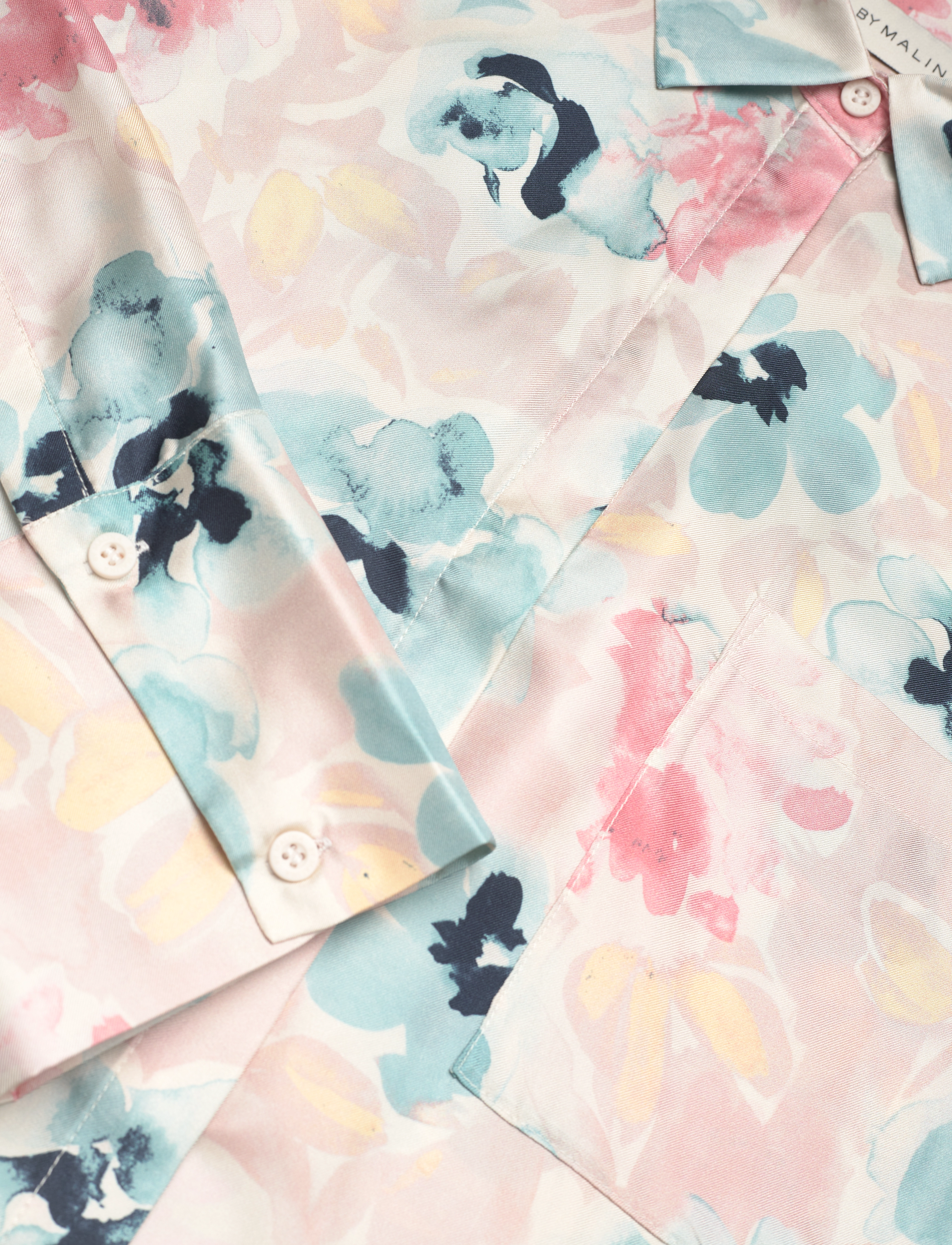 Malina - Felicity Silk Shirt - langærmede skjorter - florals - 5
