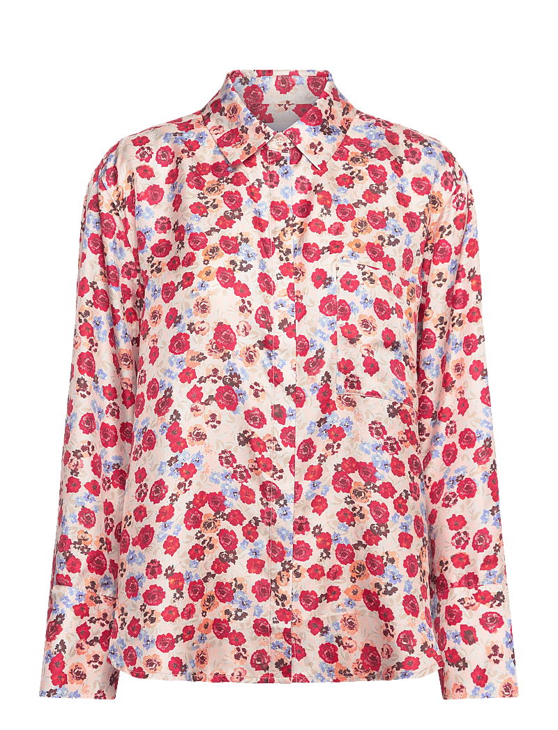 Malina - Felicity Silk Shirt - långärmade skjortor - mini rose - 1