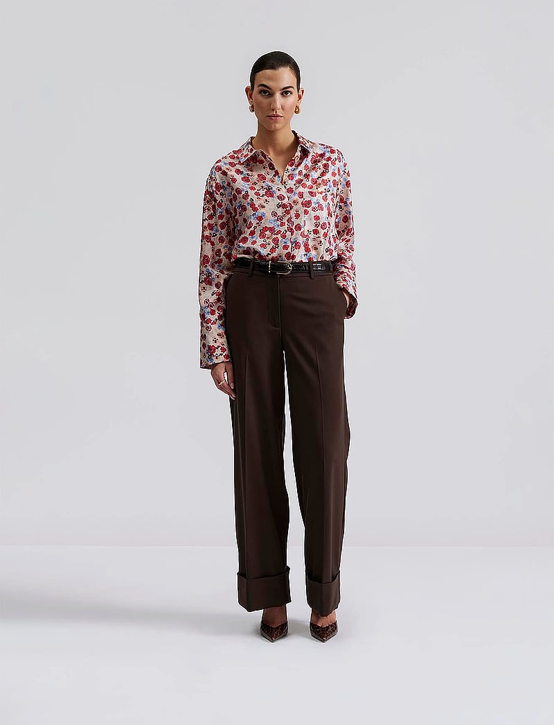 Malina - Felicity Silk Shirt - långärmade skjortor - mini rose - 0