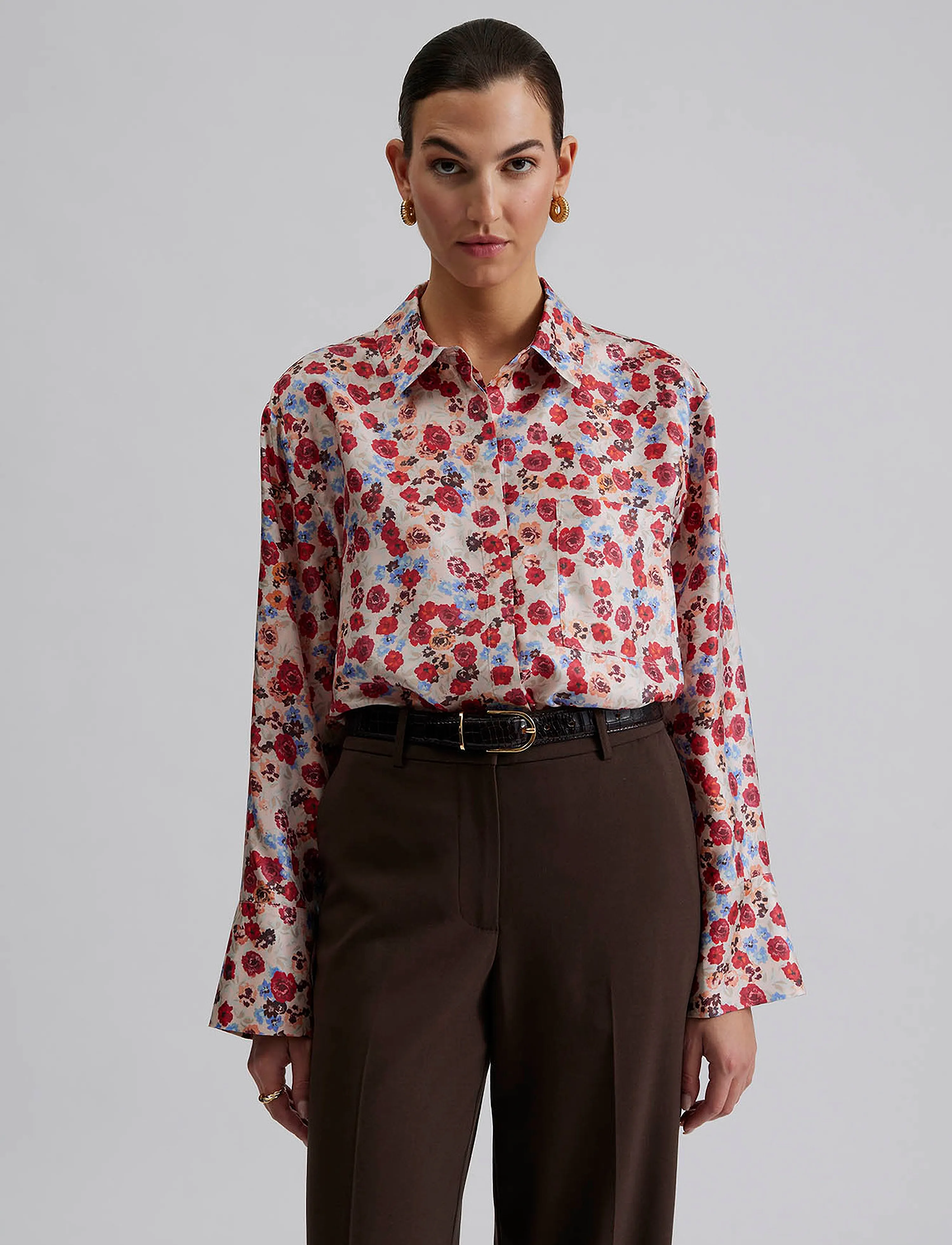 Malina - Felicity Silk Shirt - chemises en jeans - mini rose - 3