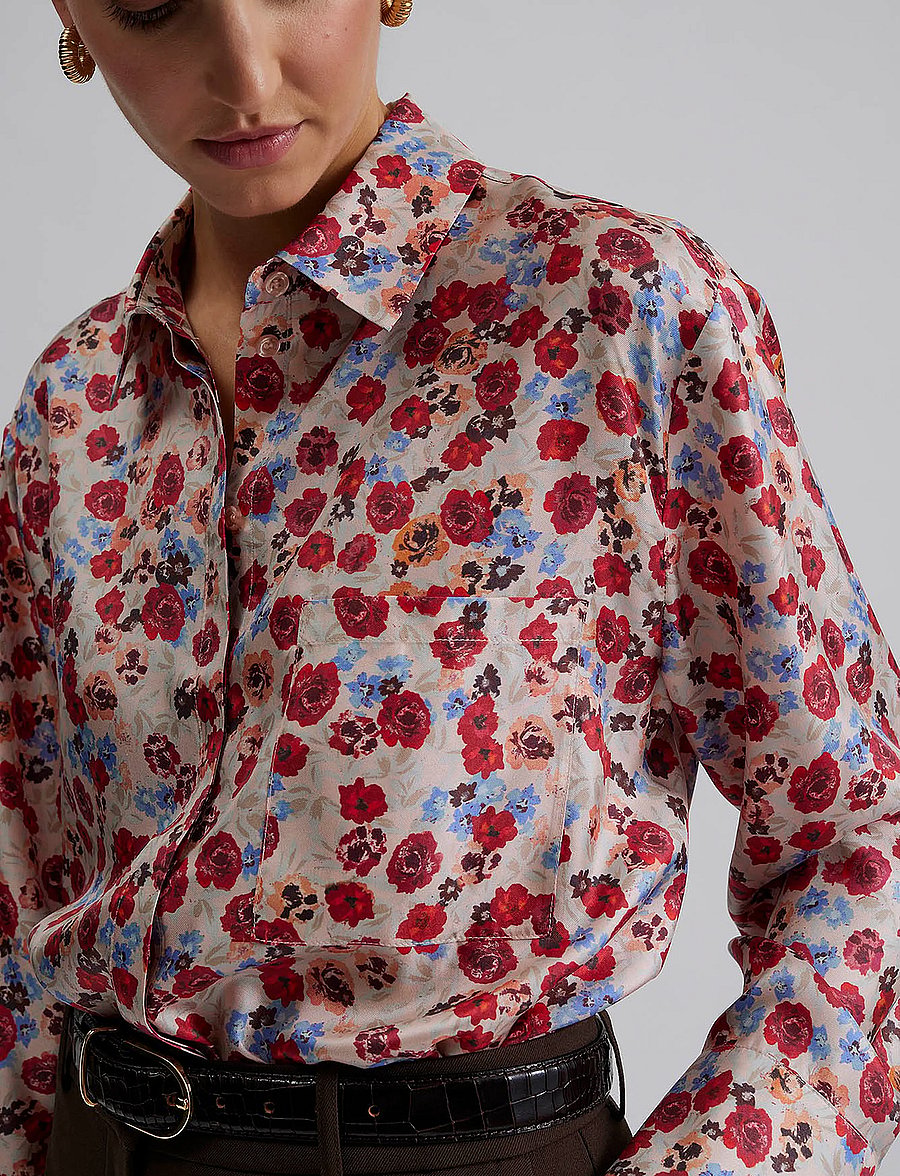 Malina - Felicity Silk Shirt - chemises en jeans - mini rose - 5