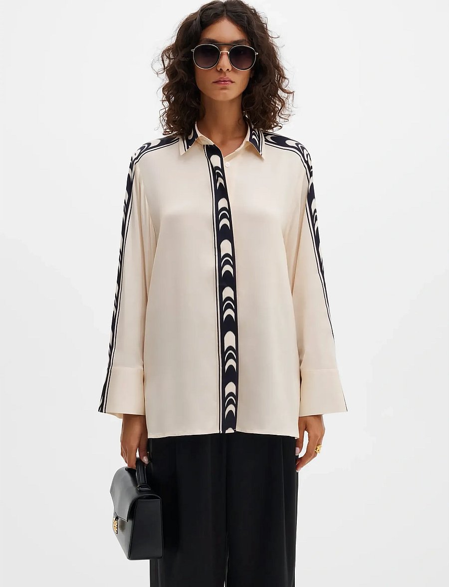 Malina - Meya Wide Fit Printed Shirt - jeansblouses - arch - 0