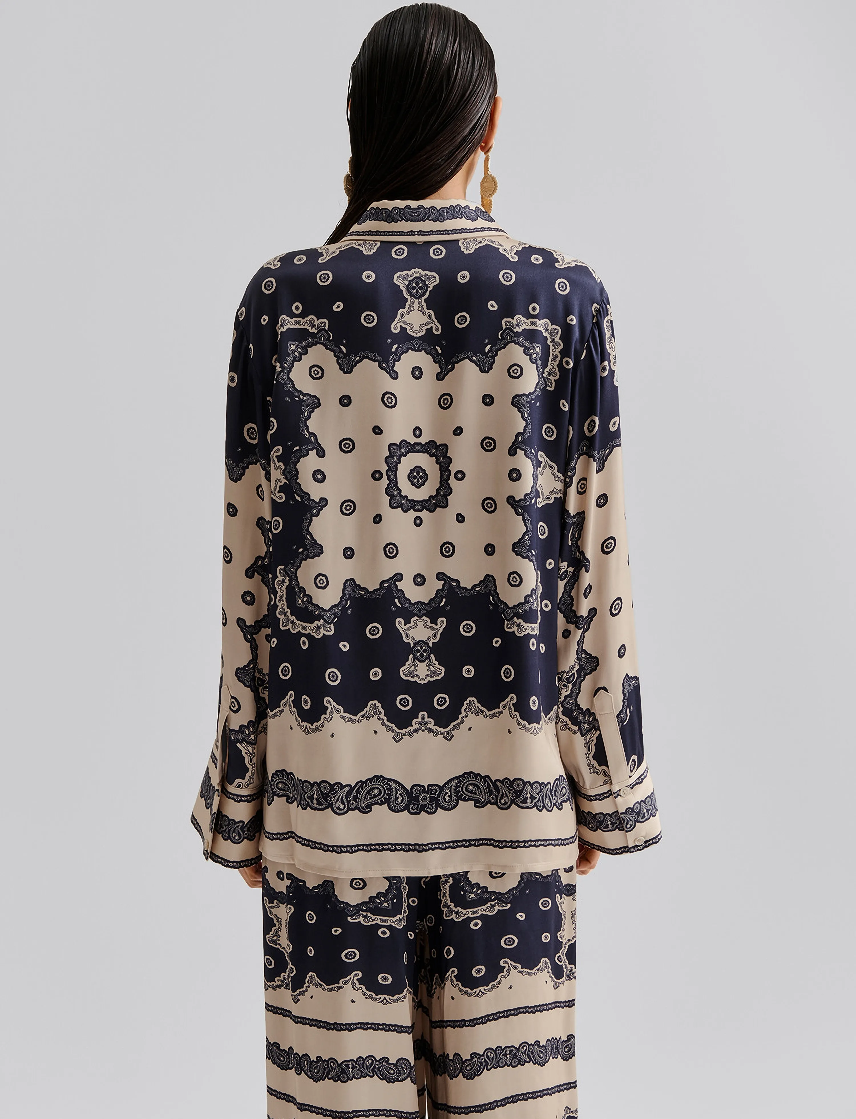 Malina - Meya Wide Fit Printed Shirt - langærmede skjorter - bandana - 4