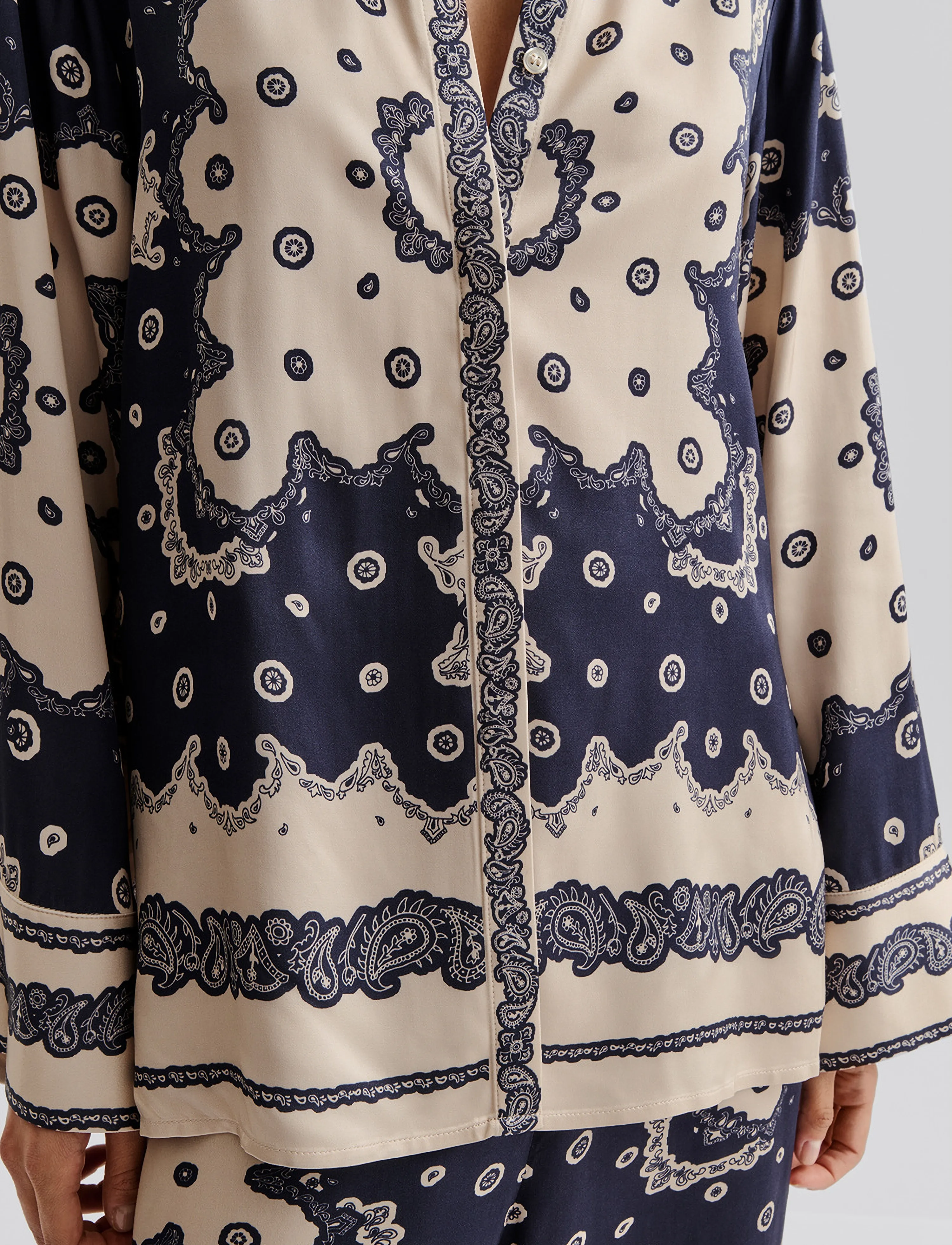 Malina - Meya Wide Fit Printed Shirt - langærmede skjorter - bandana - 5