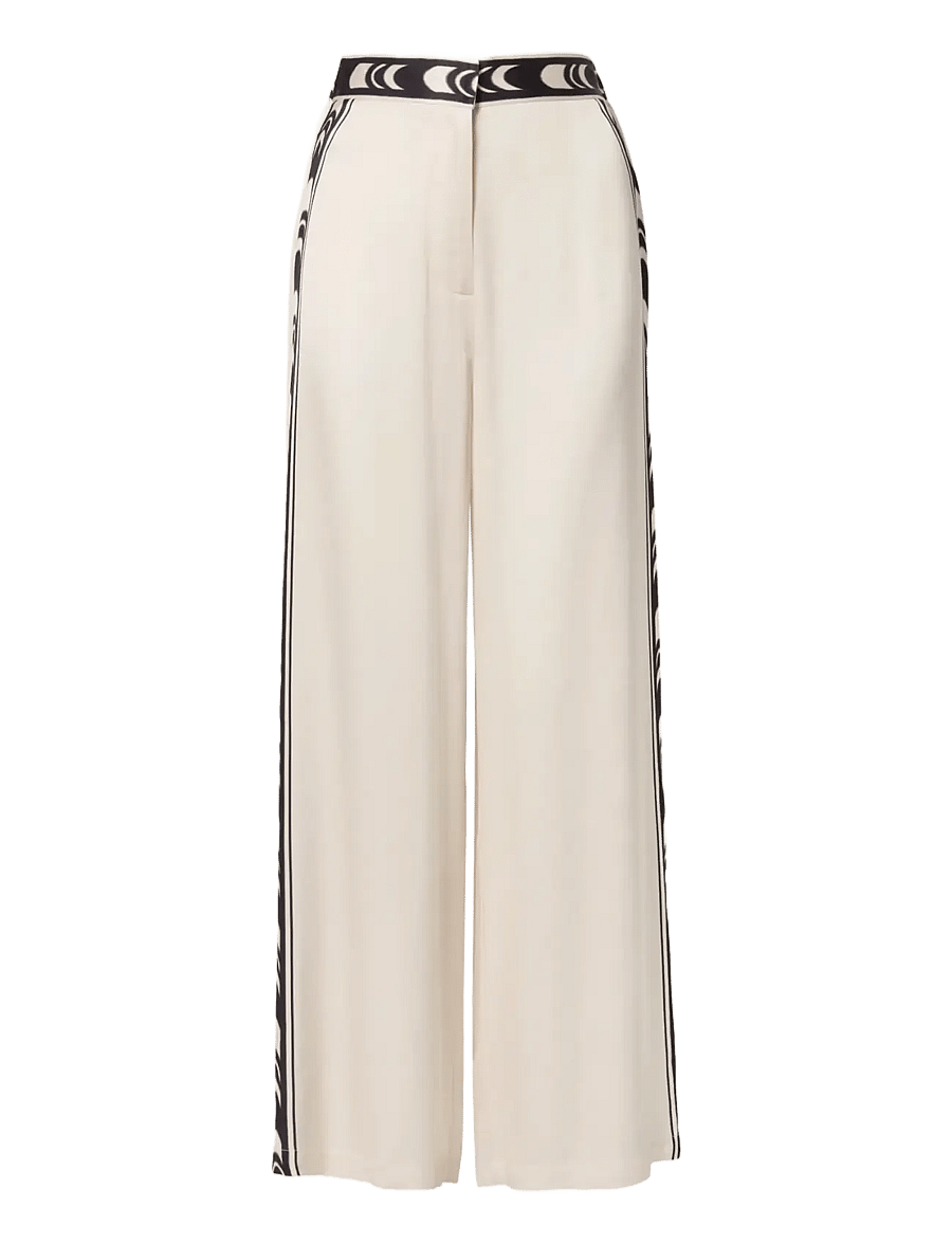 Malina - Bella Satin Look Palazzo Pants - hosen mit weitem bein - arch - 1