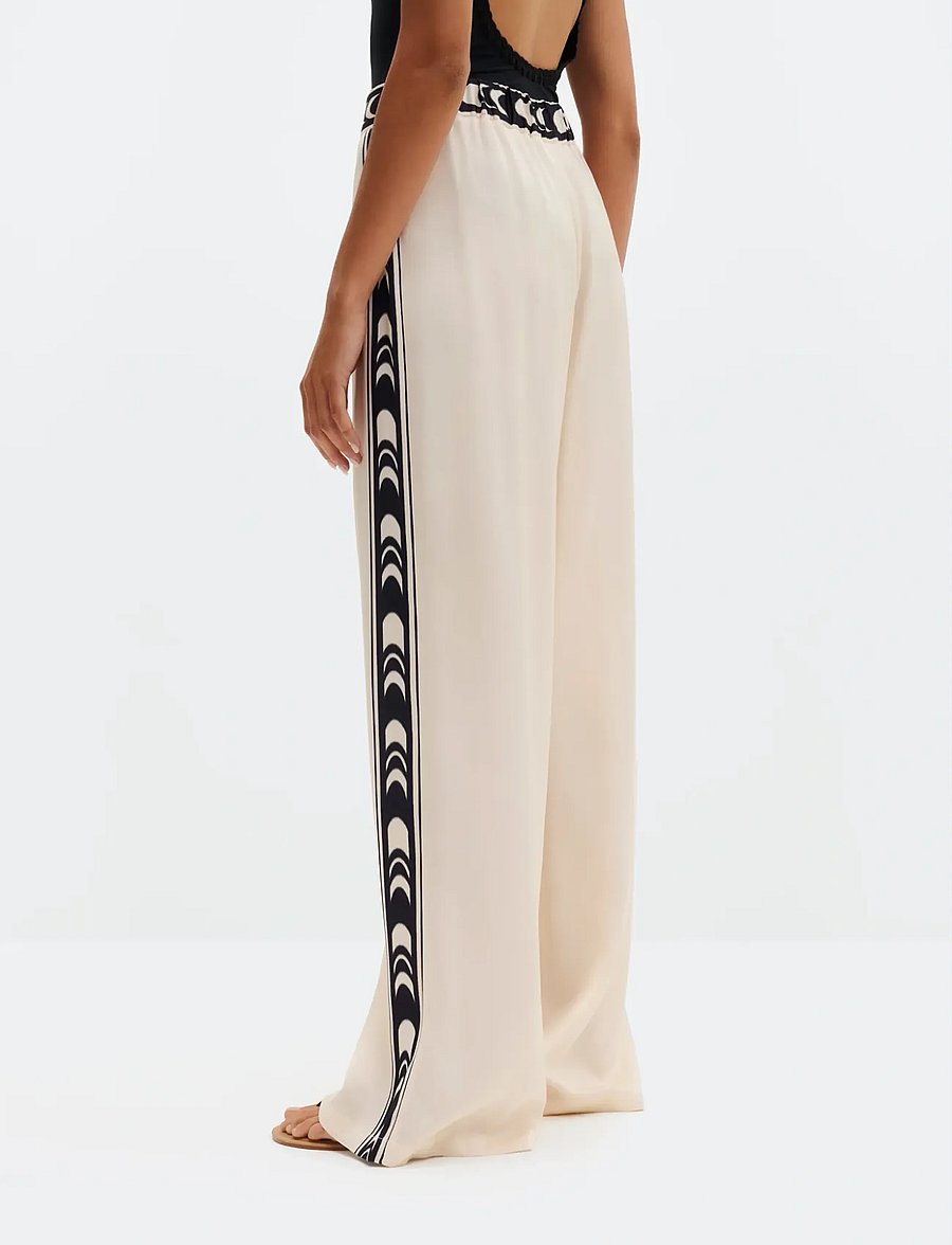 Malina - Bella Satin Look Palazzo Pants - hosen mit weitem bein - arch - 2