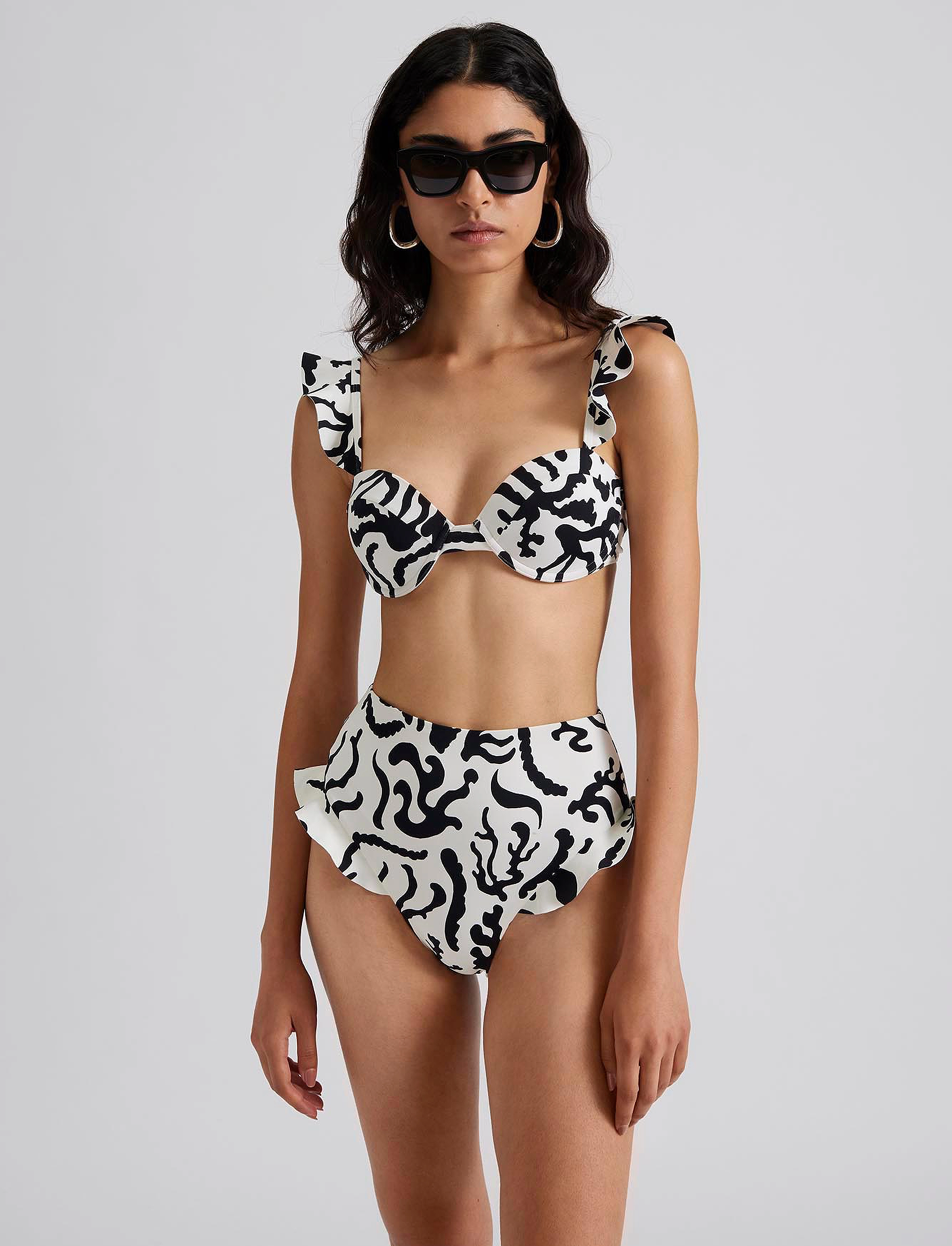Malina - Debbie underwired ruffled bikini top - reef - 5