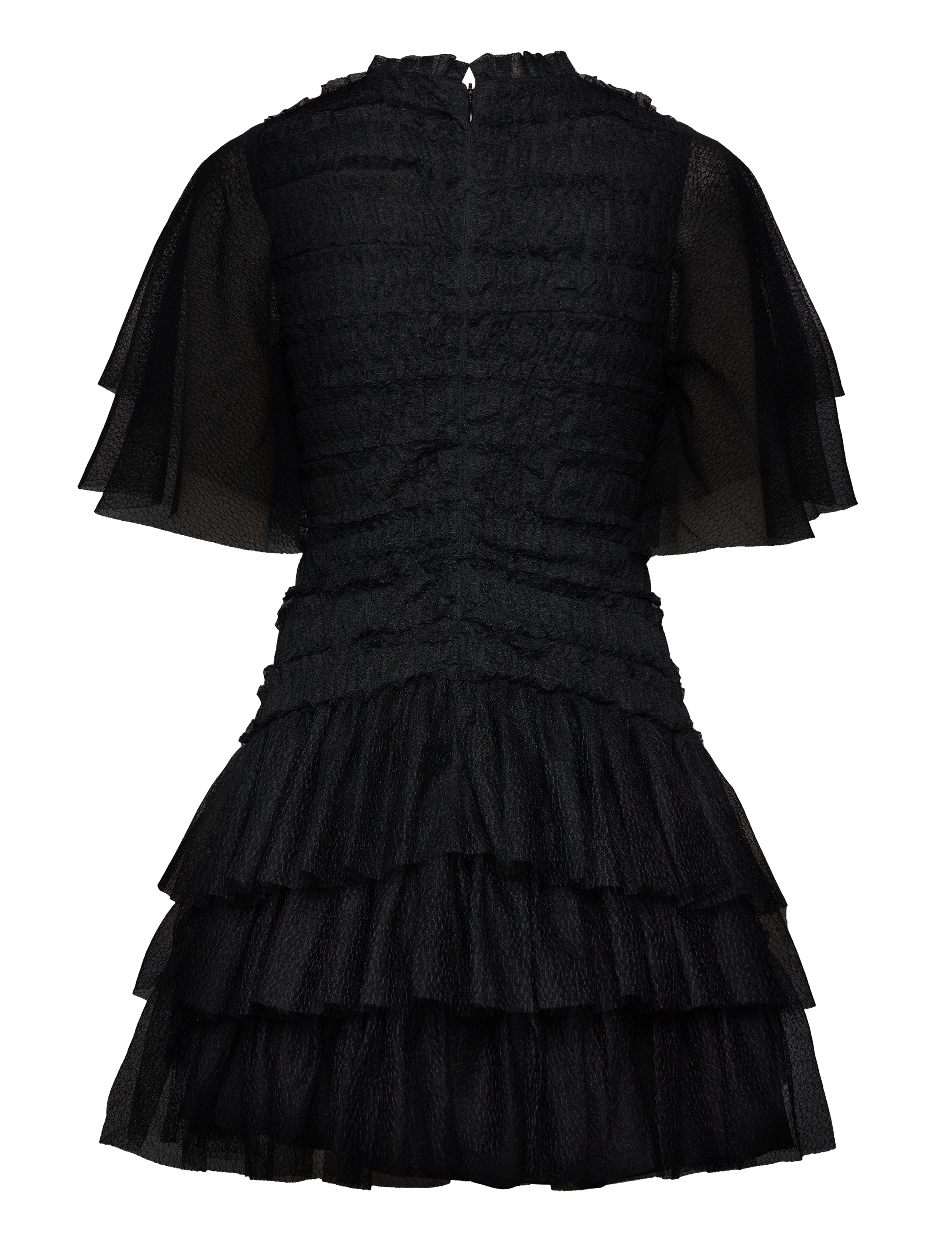 Malina - Minnie short sleeve lace mini dress - black - 2