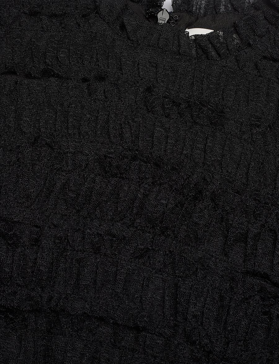 Malina - Minnie short sleeve lace mini dress - black - 4