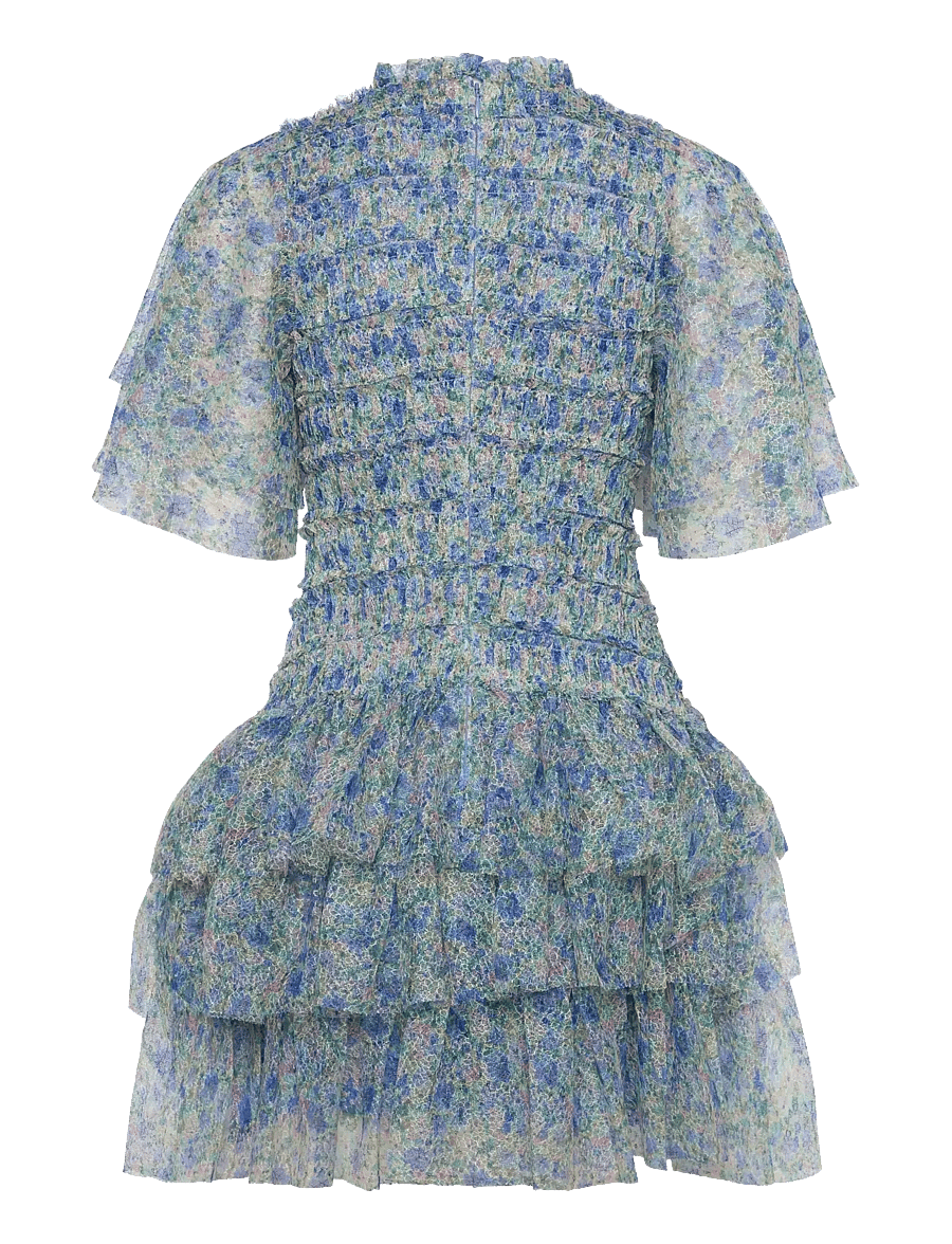 Malina - Minnie short sleeve lace mini dress - sommerkjoler - ditsy - 2