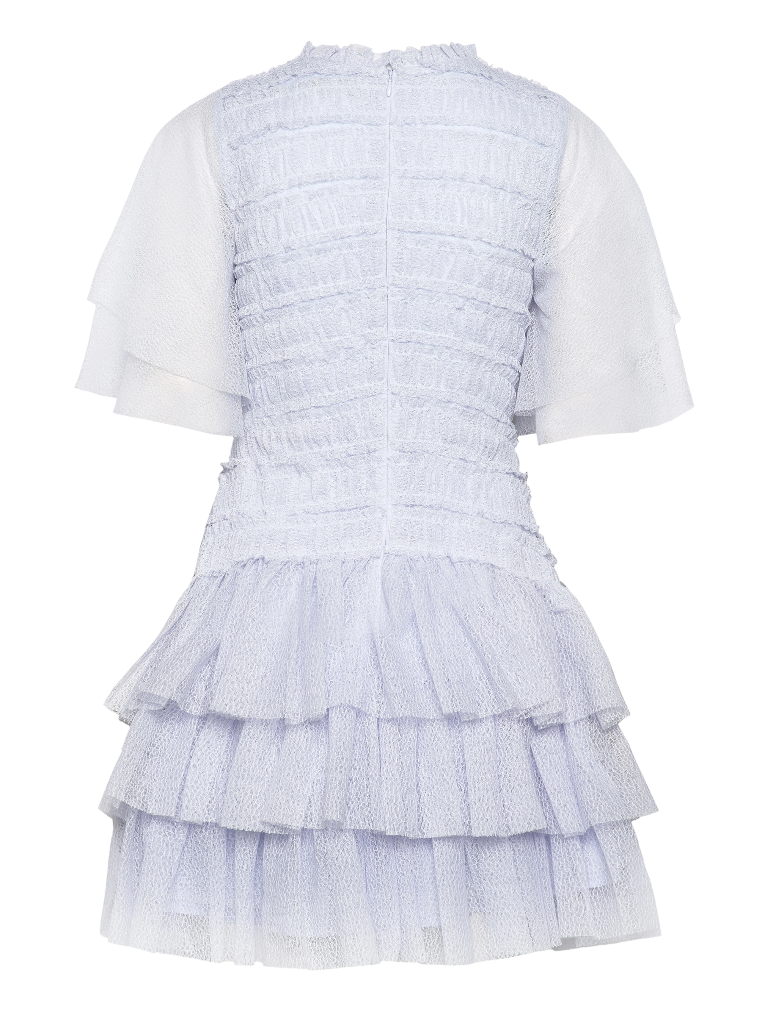 Malina - Minnie short sleeve lace mini dress - light blue - 2