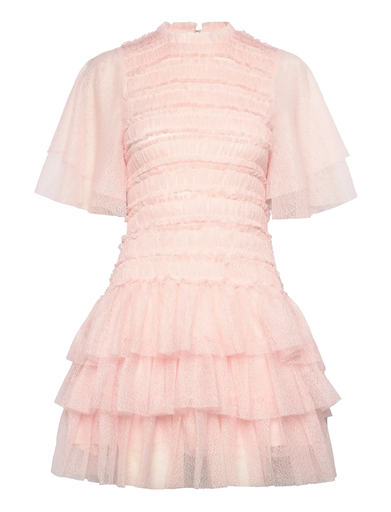 MALINA Minnie Kurz Sleeve Strickjacke Mini Kleid Pink - XL - Damen