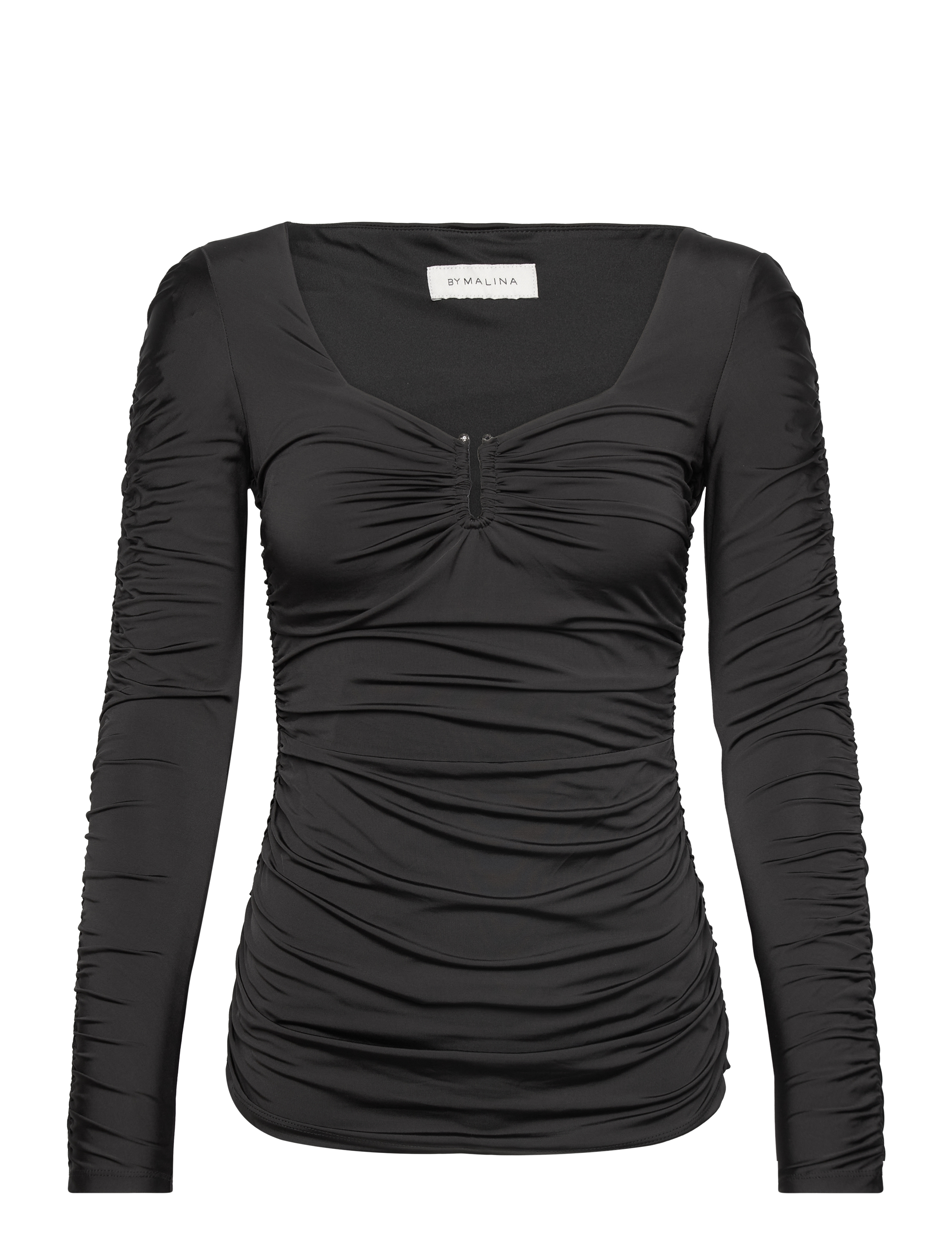 Malina - Elle heart shaped jersey top - black - 1