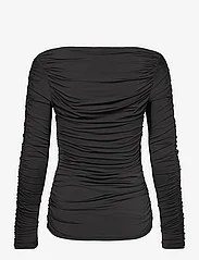 Malina - Elle heart shaped jersey top - långärmade toppar - black - 1