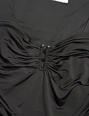 Malina - Elle heart shaped jersey top - long-sleeved tops - black - 2