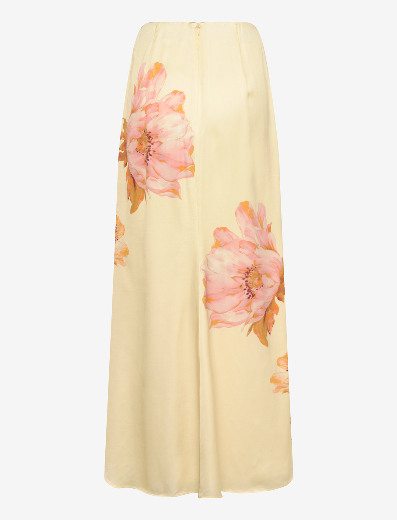 Malina - Tessa satin slip maxi skirt - satininiai sijonai - lemon peony - 2