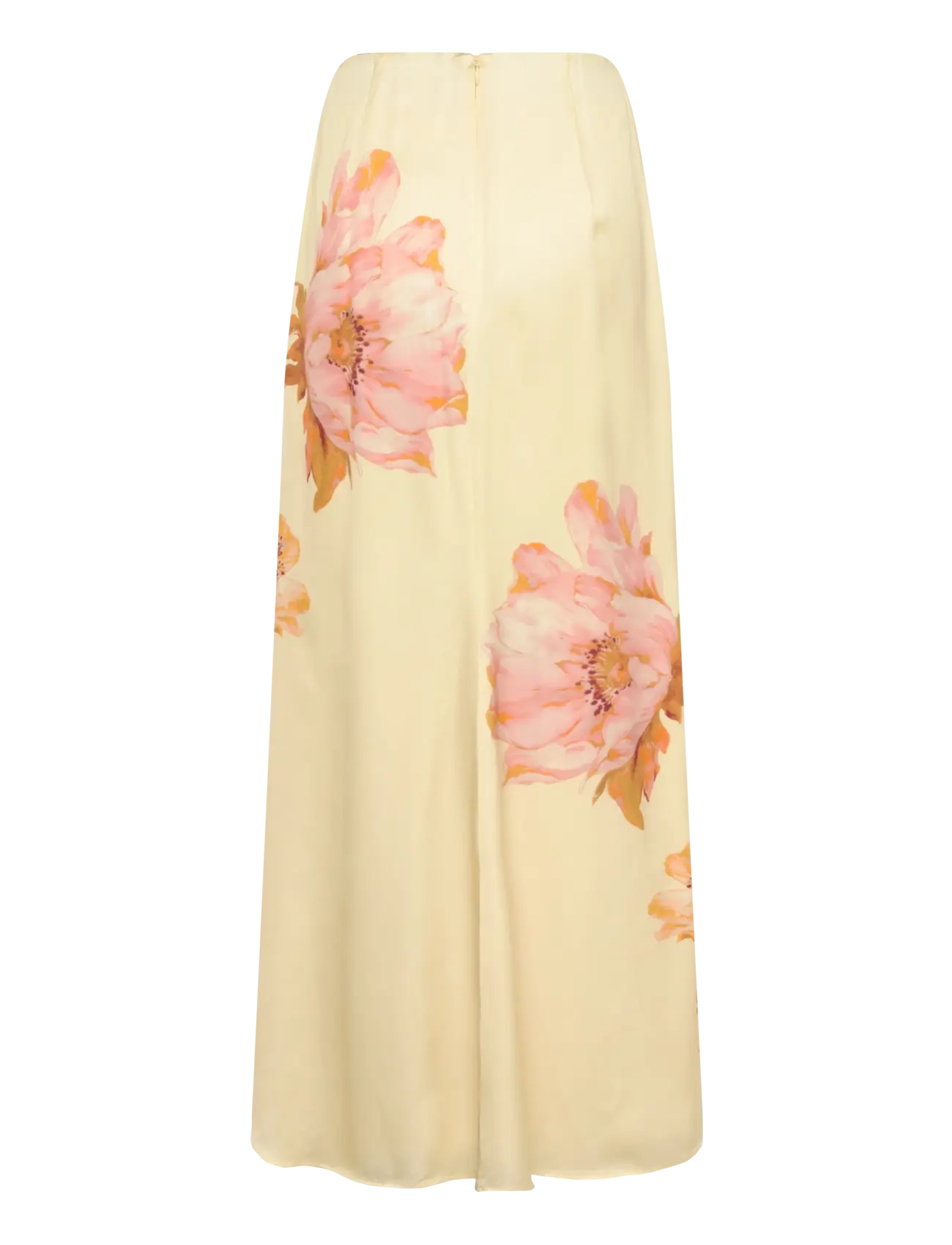 Malina - Tessa satin slip maxi skirt - satengskjørt - lemon peony - 2