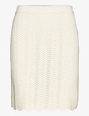 Malina - Camille scallop knitted mini skirt - strikkede nederdele - vanilla - 1