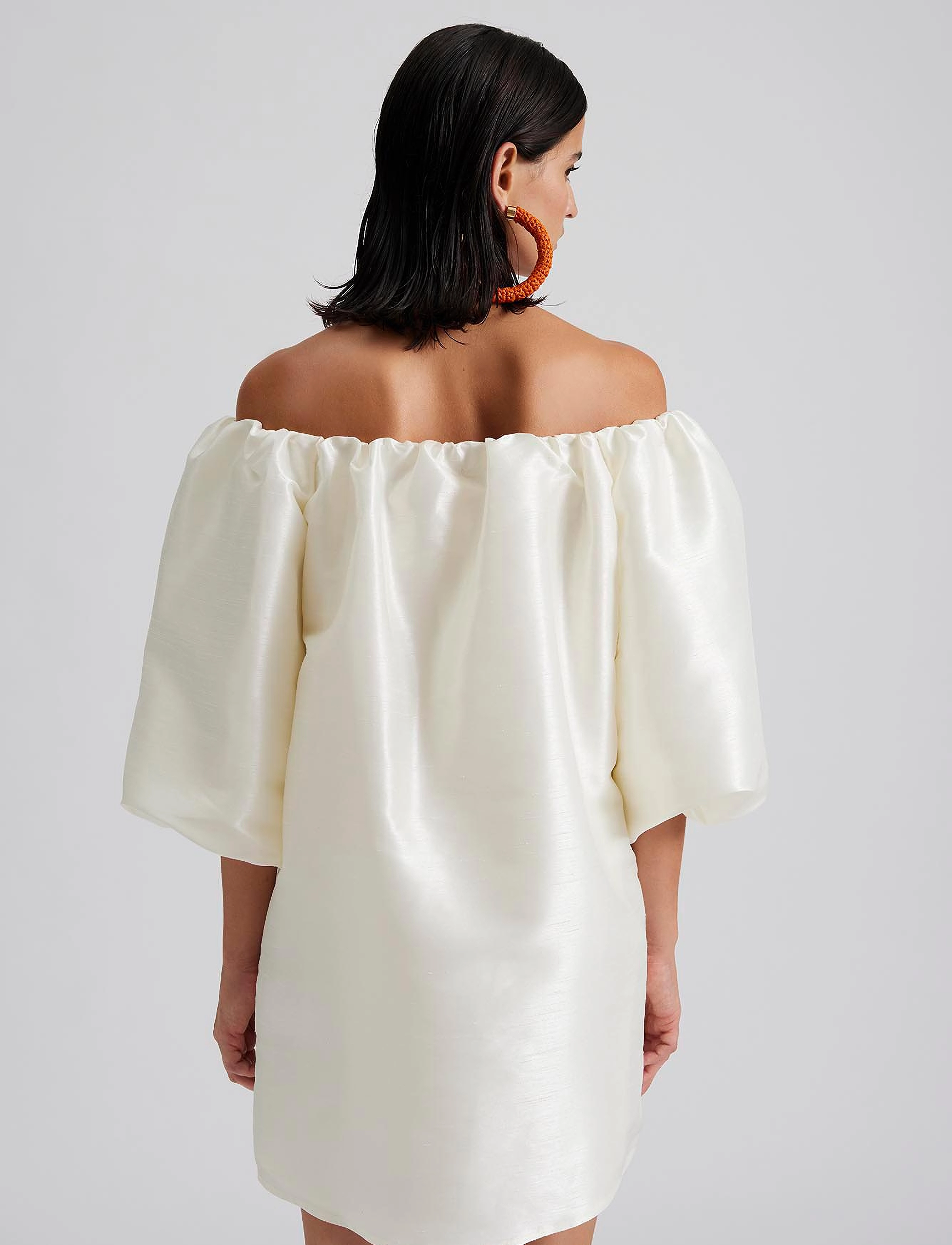 Malina - Lori off shoulder mini dress - vanilla - 3