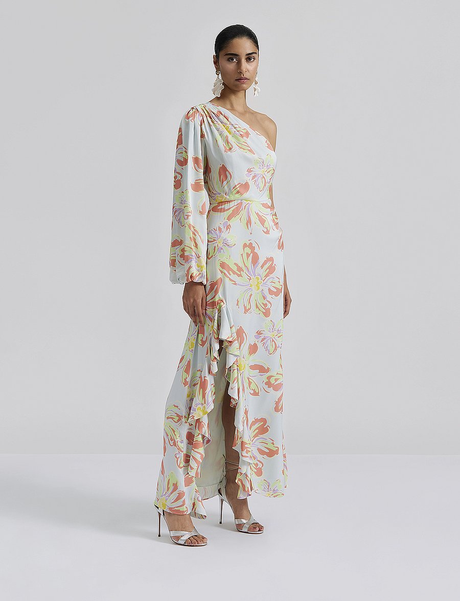 Malina - Joslin one shoulder maxi dress - blue lily - 0