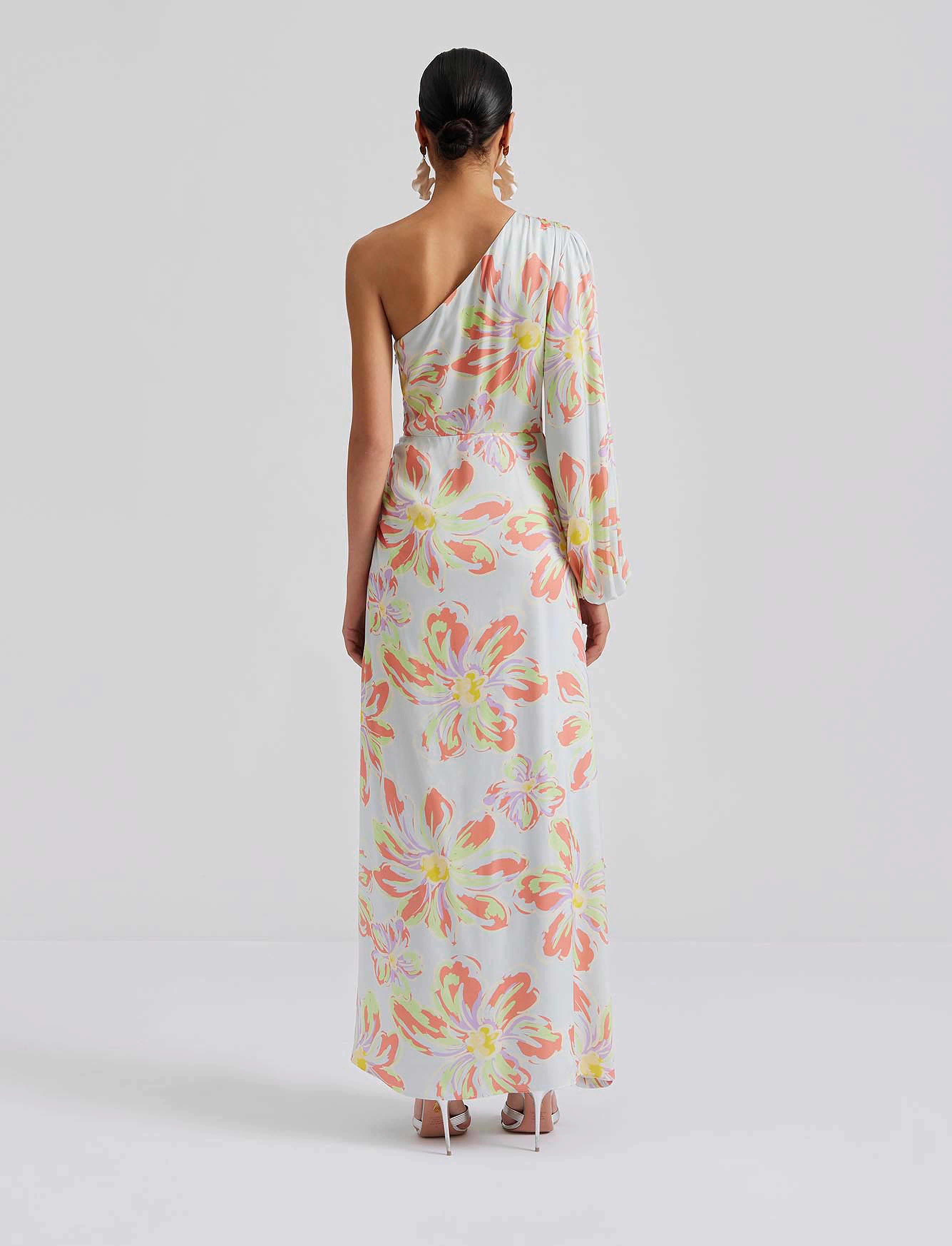 Malina - Joslin one shoulder maxi dress - blue lily - 3