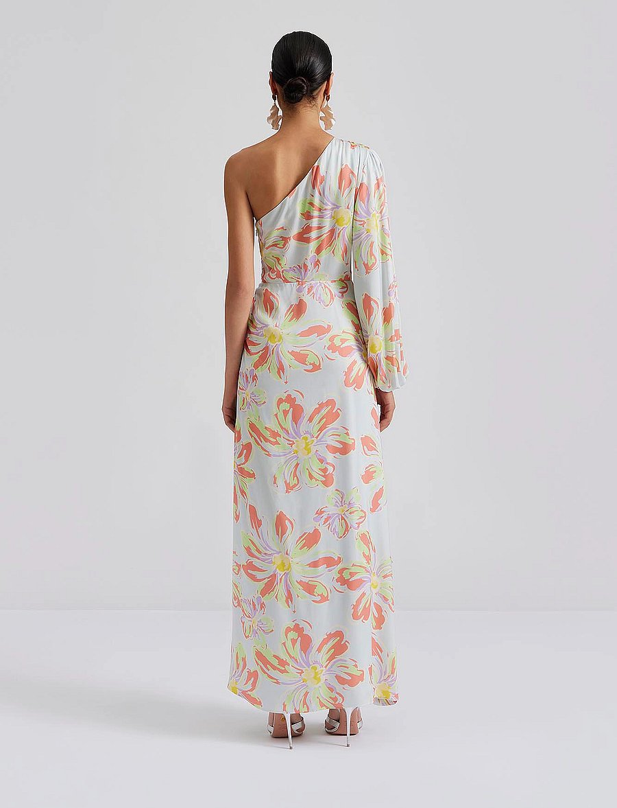 Malina - Joslin one shoulder maxi dress - blue lily - 3