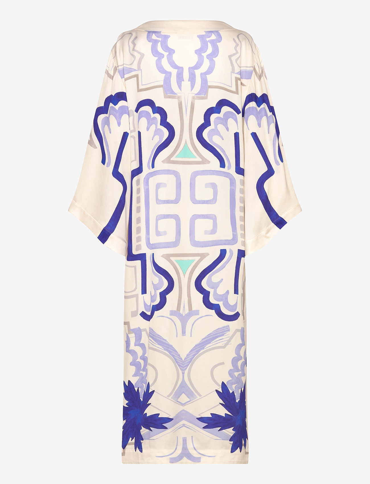 Malina - Manon printed satin kaftan dress - sommerkjoler - mosaic - 2