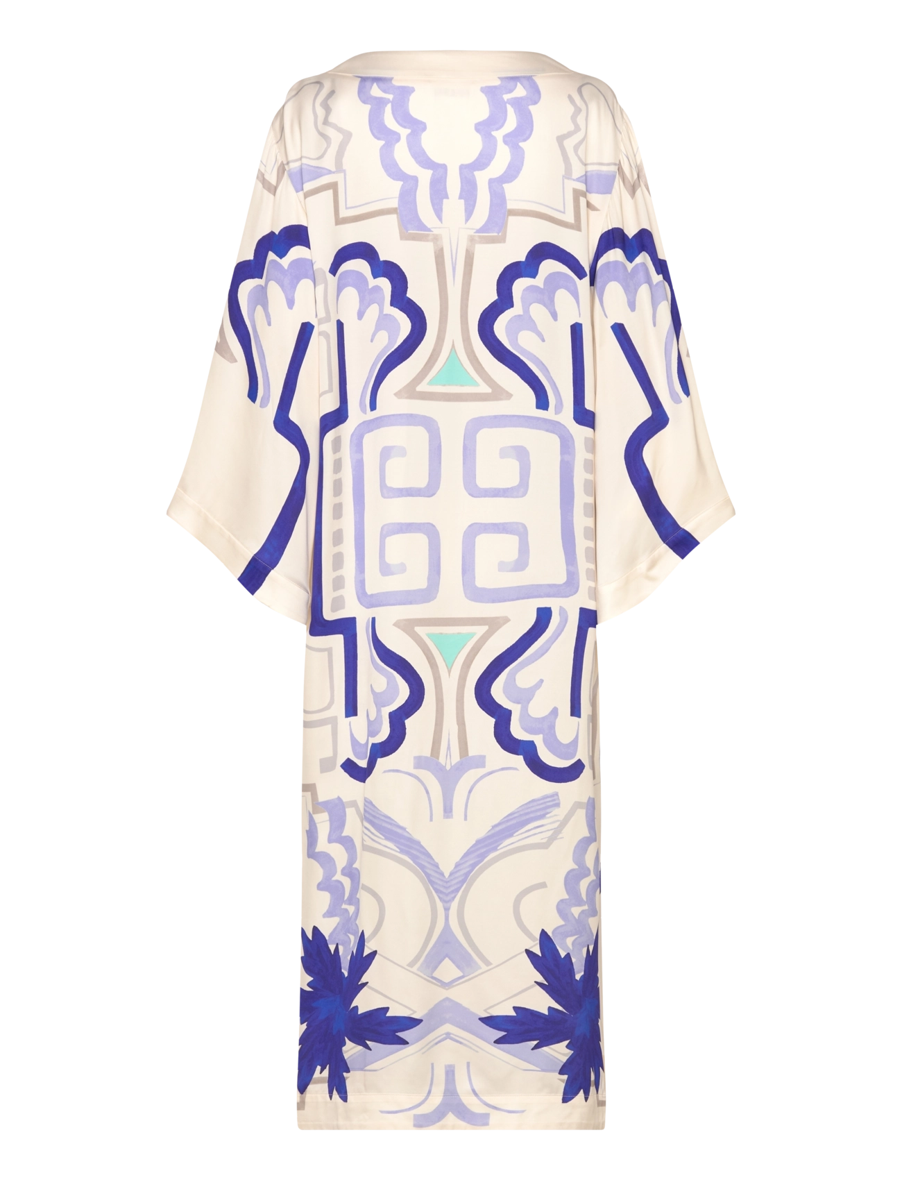 Malina - Manon printed satin kaftan dress - mosaic - 2