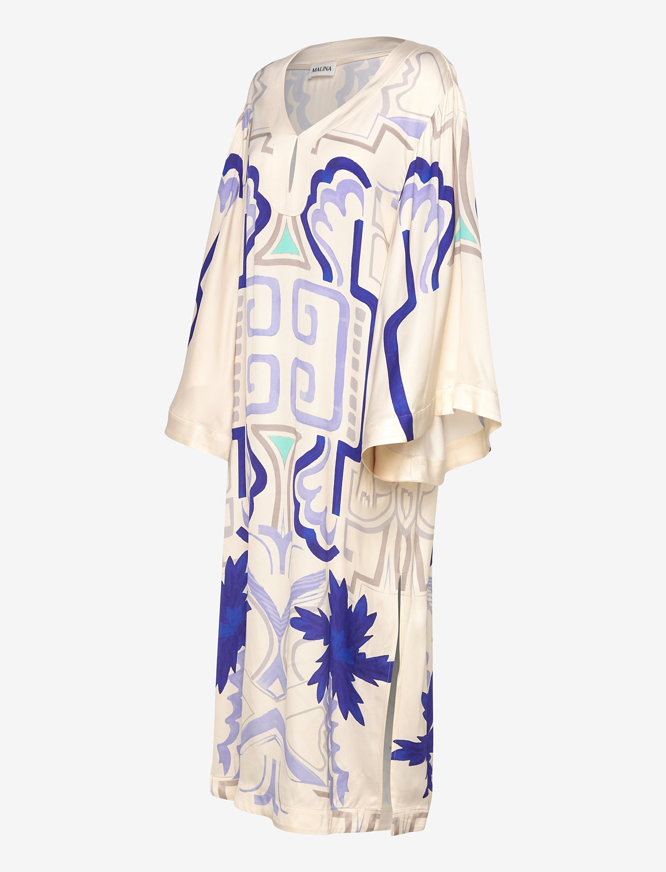 Malina - Manon printed satin kaftan dress - sommerkjoler - mosaic - 3